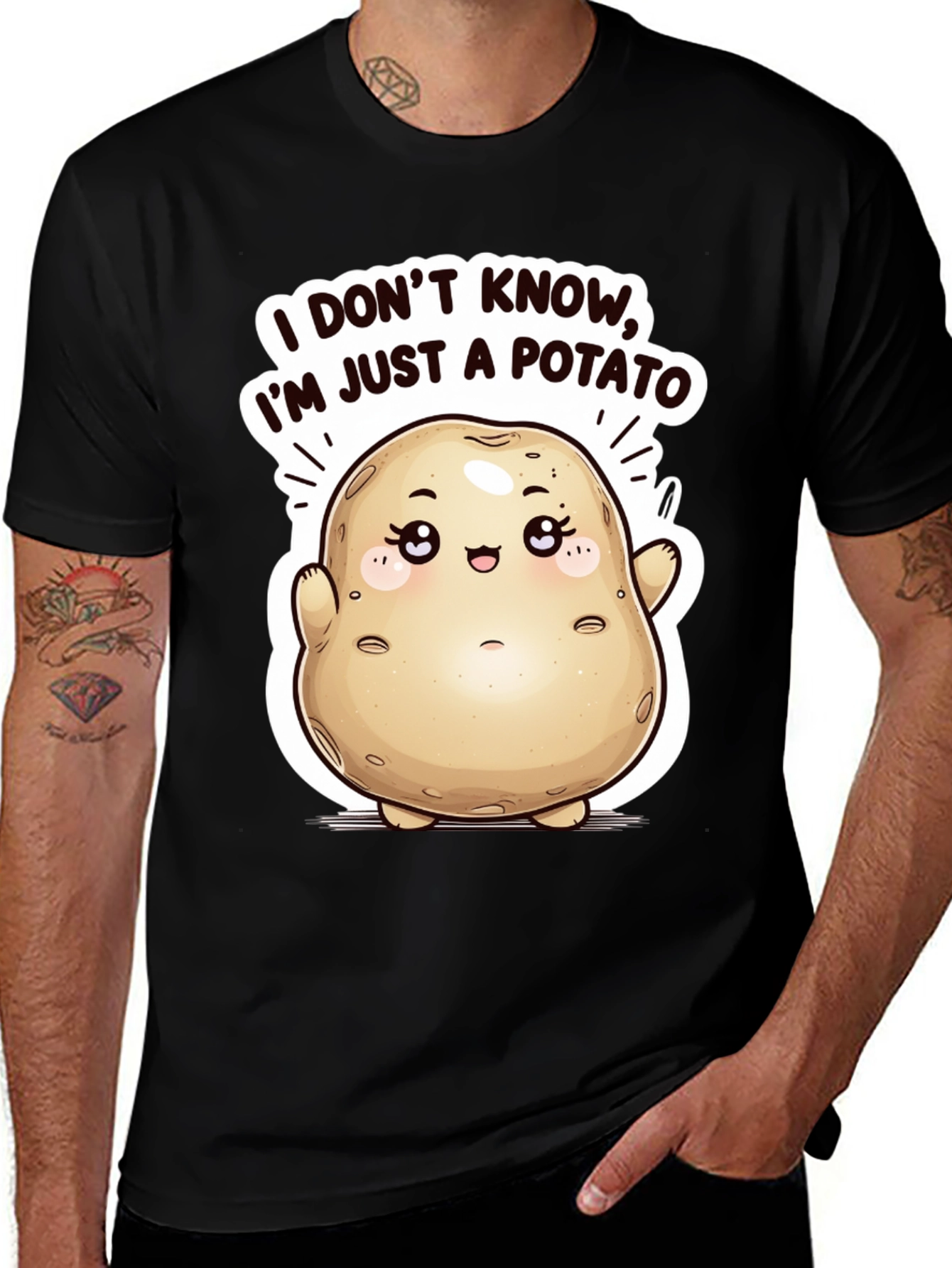 Variant 26 of Funny Potato Graphic Tee - I'm Just a Potato