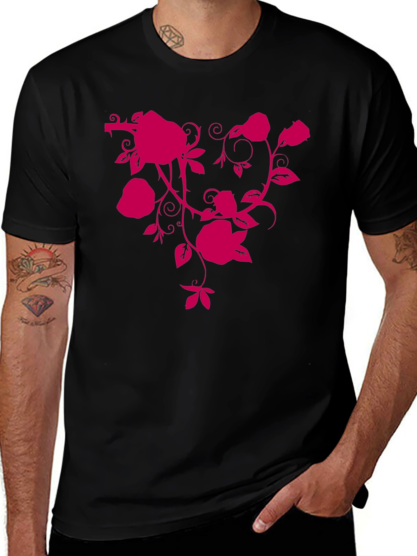 Variant 26 of Floral Rose Graphic T-Shirt
