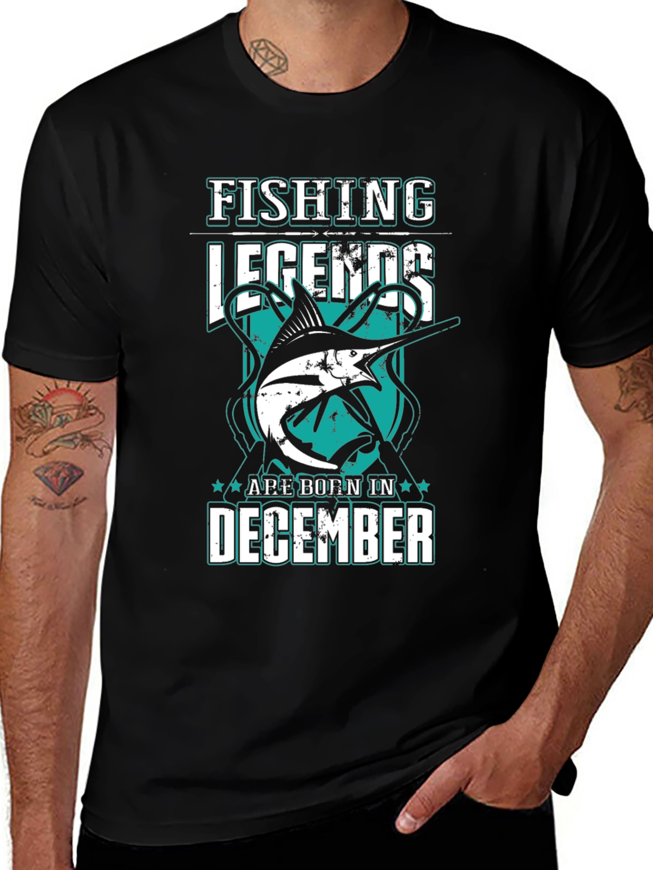 Variant 25 of Fishing Legends Born in December T-Shirt