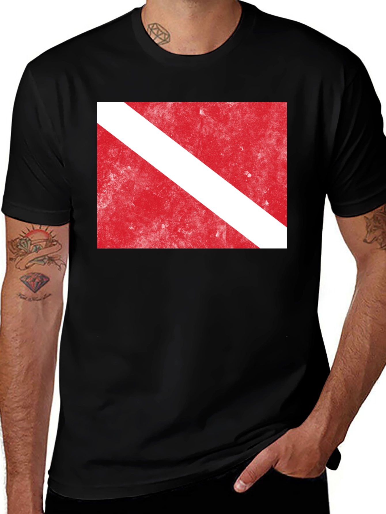 Diver Down Flag Graphic Tee - Scuba Diving Shirt