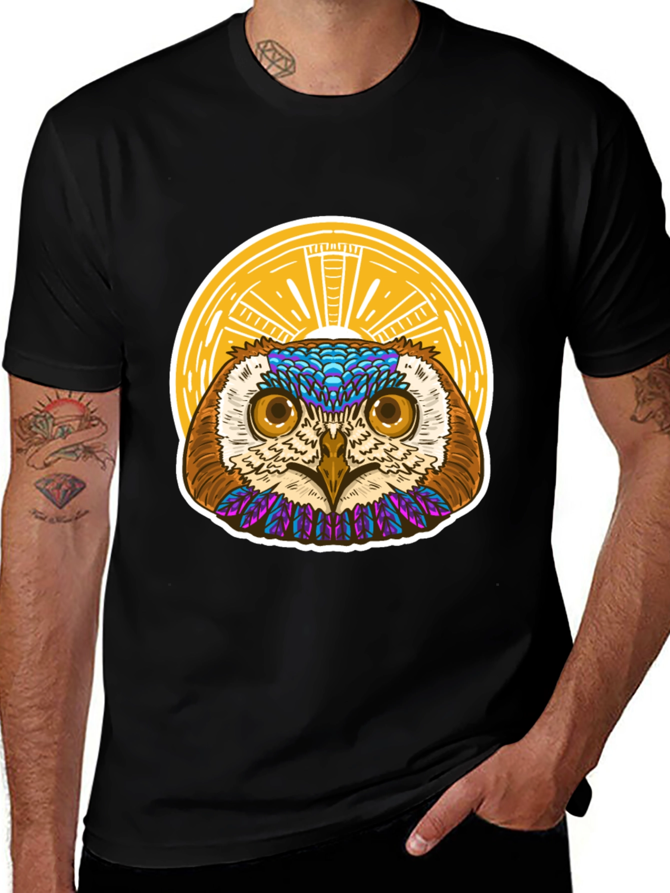 Variant 12 of Owl Graphic T-Shirt - Unique Artistic Design