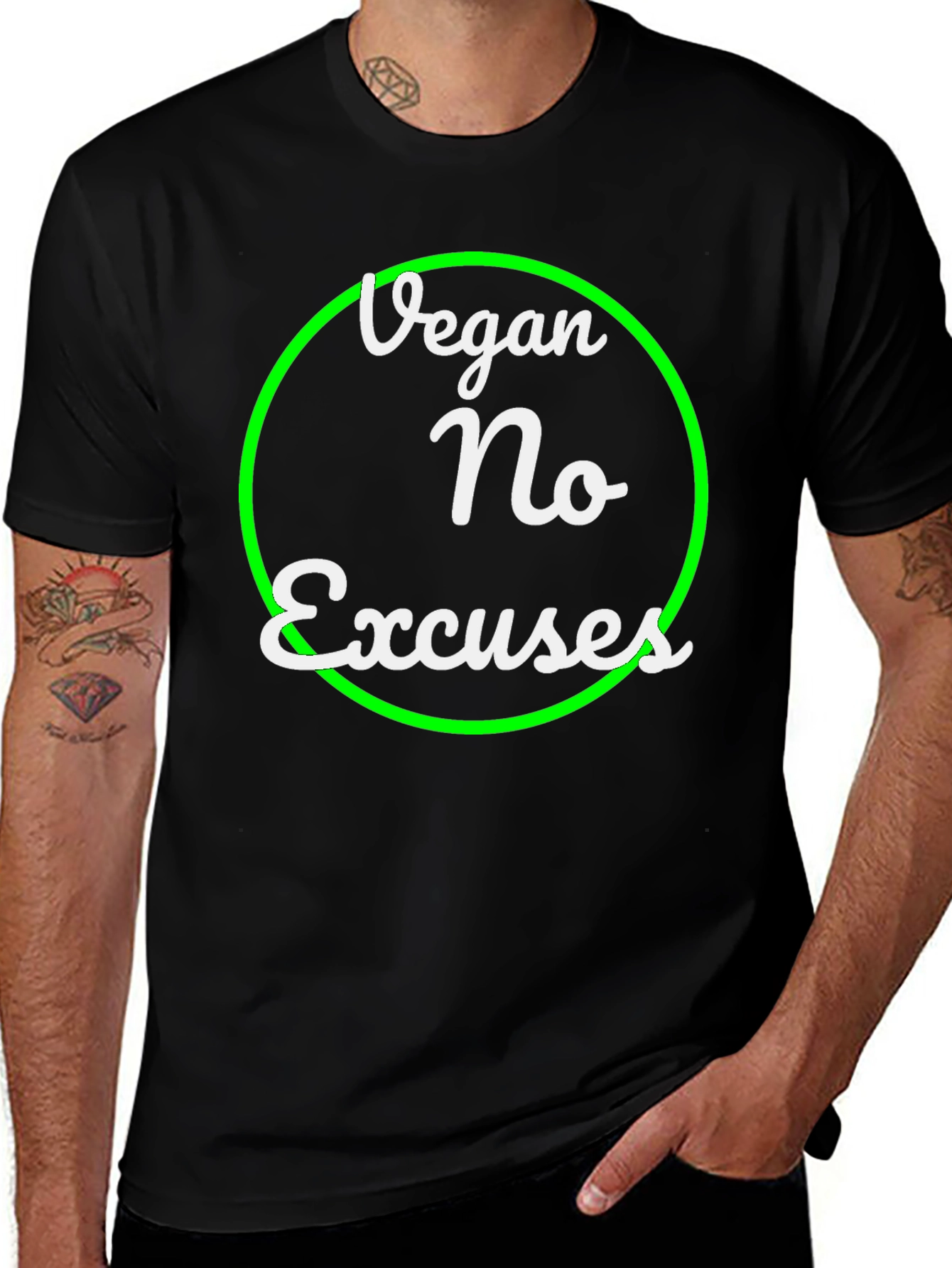 Variant 19 of Vegan No Excuses Black T-Shirt