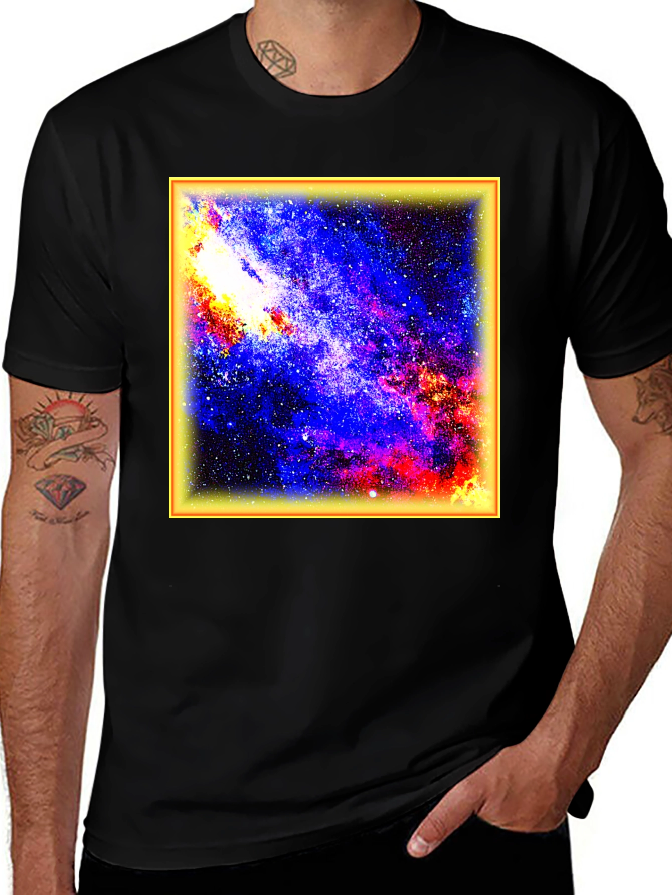 Variant 27 of Galaxy Print Black T-Shirt