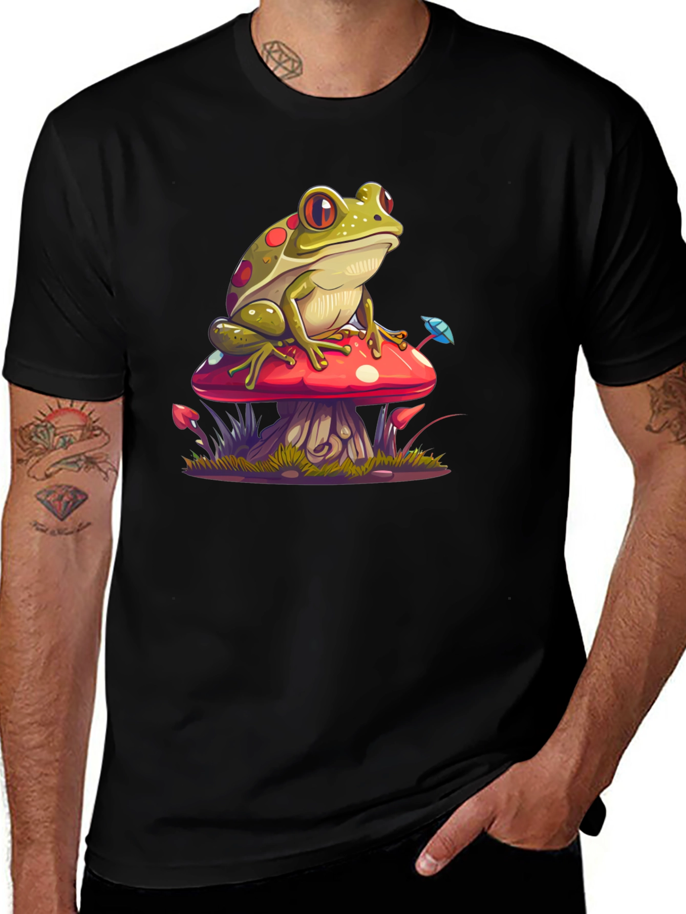 Variant 3 of Frog on Mushroom Graphic Tee