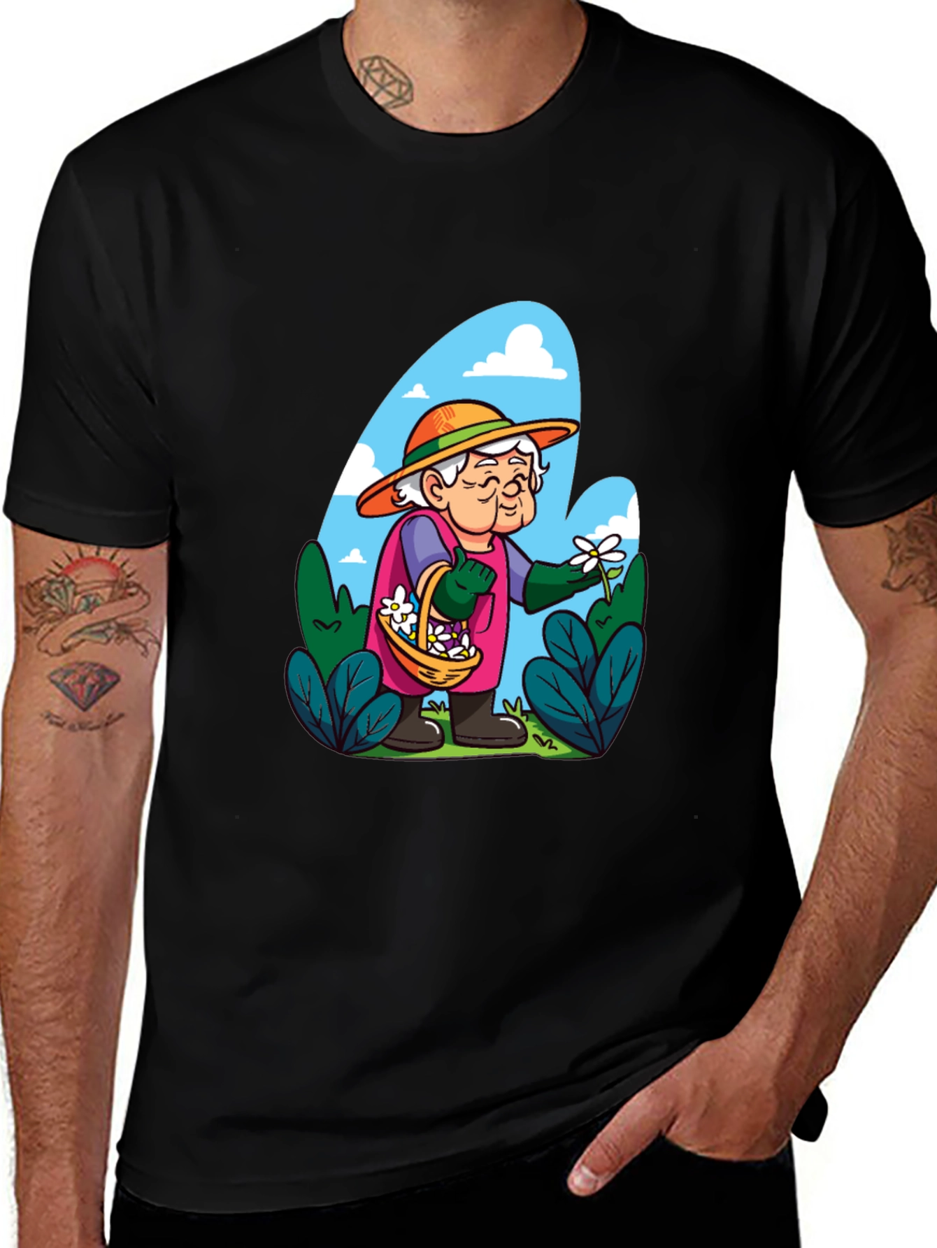 Variant 4 of Grandma Gardener T-Shirt - Floral Design