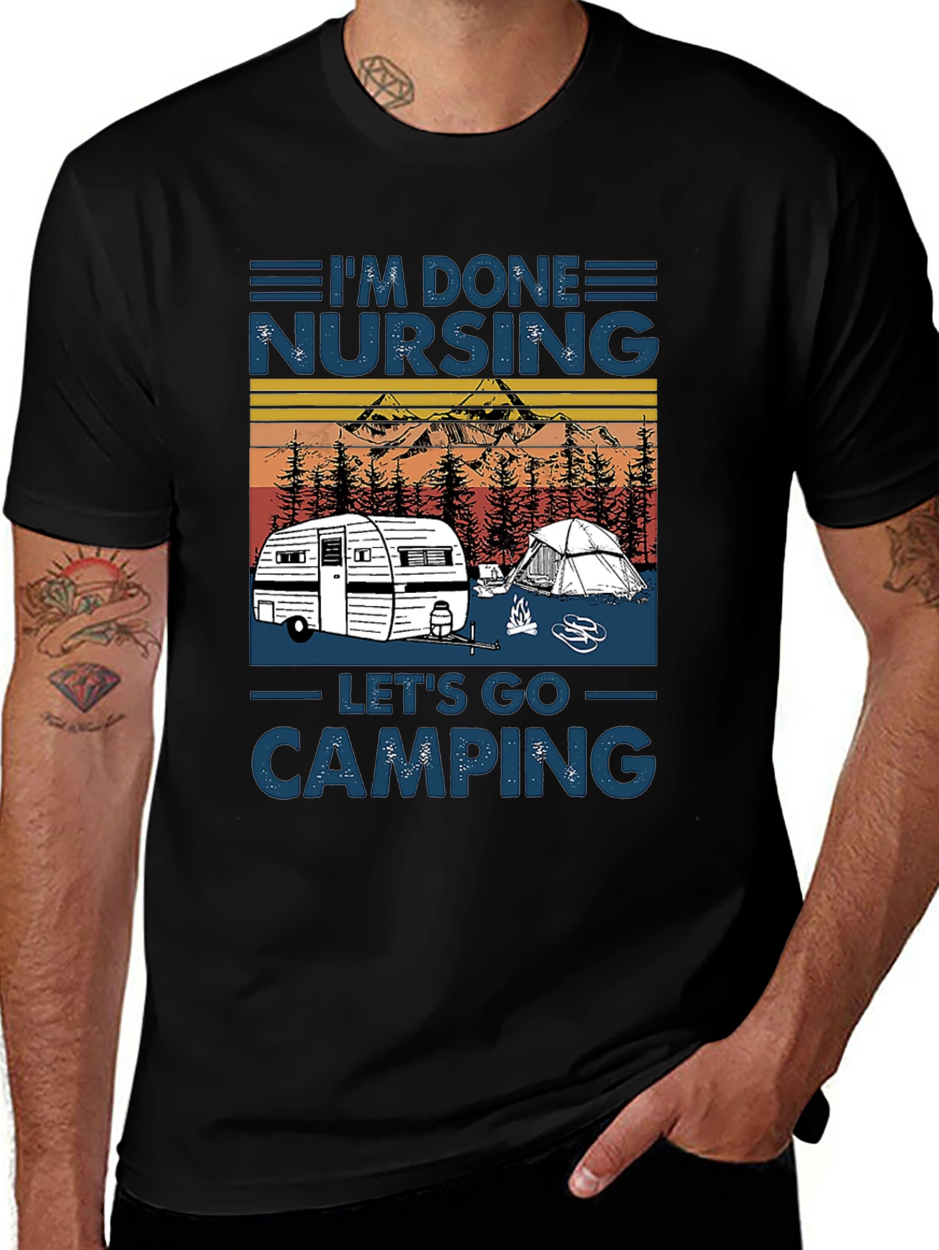 Variant 10 of I'm Done Nursing Camping T-Shirt