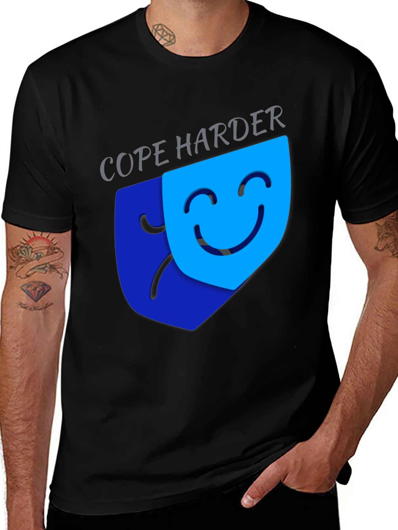 Variant 26 of Cope Harder Graphic Tee - Dark Humor T-Shirt