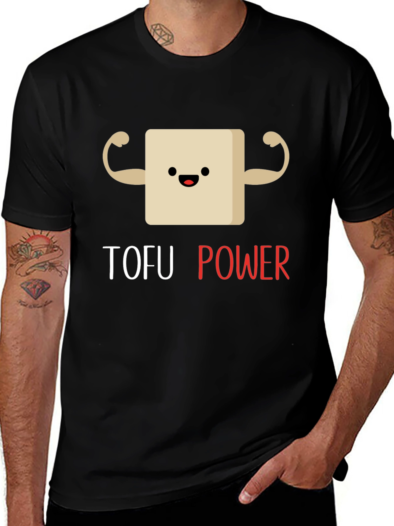 Variant 21 of Tofu Power Black Graphic T-Shirt