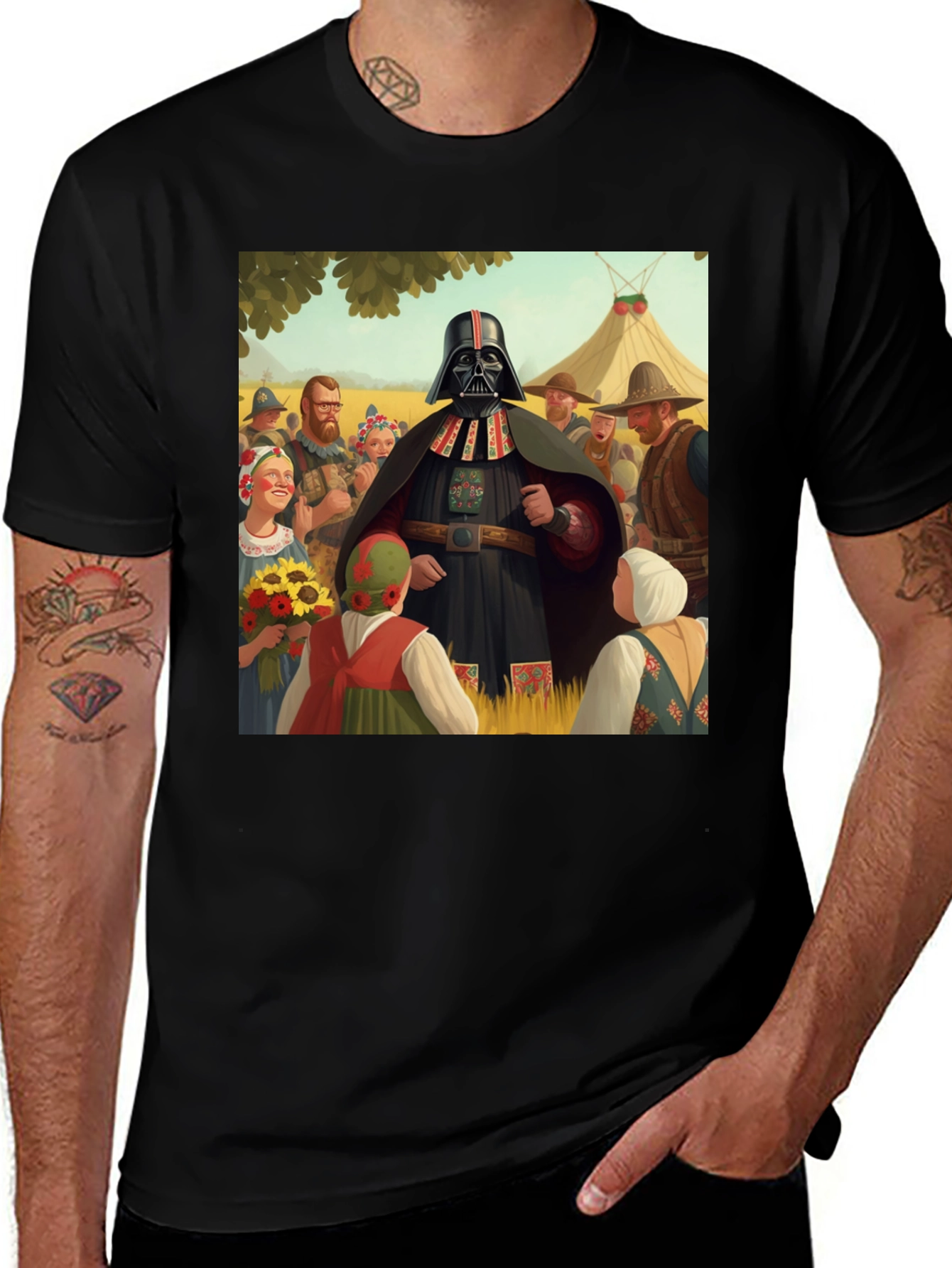 Darth Vader Folk Art T-Shirt