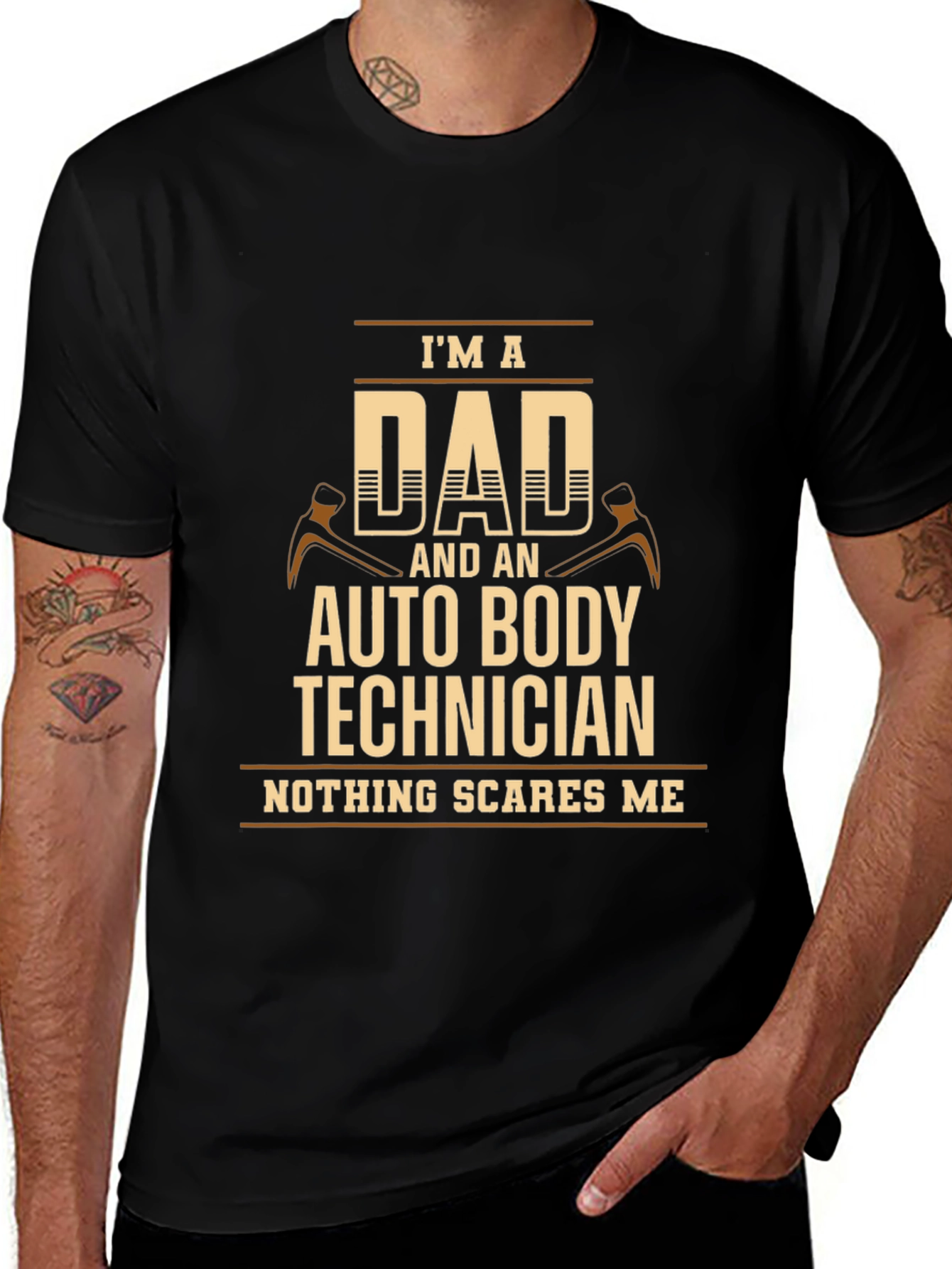 Variant 8 of Dad Auto Body Technician Graphic T-Shirt