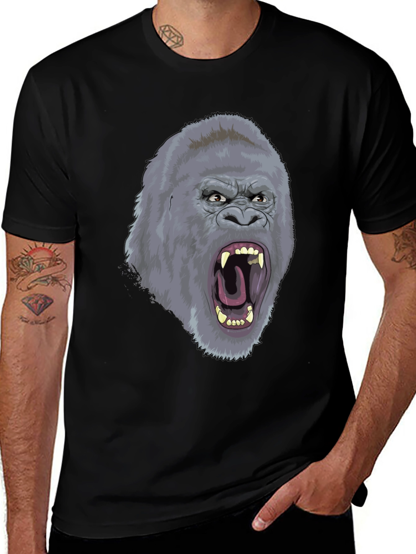 Variant 15 of Gorilla Graphic T-Shirt - Fierce Ape Design