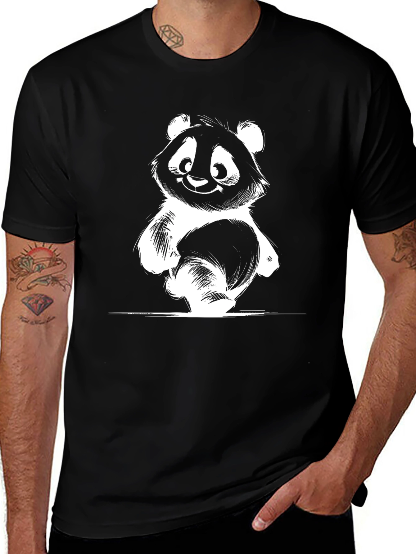 Variant 20 of Black Panda Graphic Tee