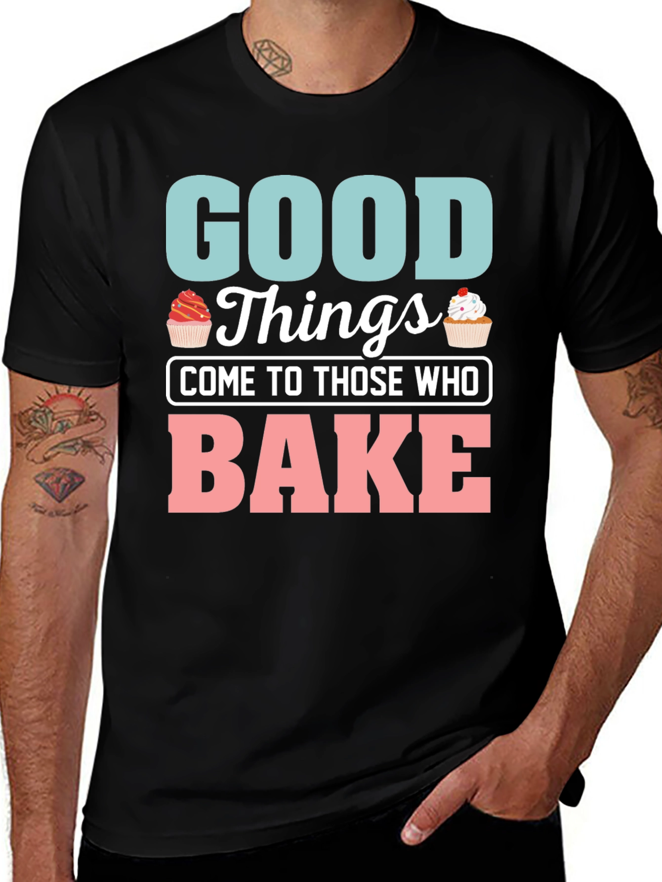Black Good Things Bake T-Shirt main image