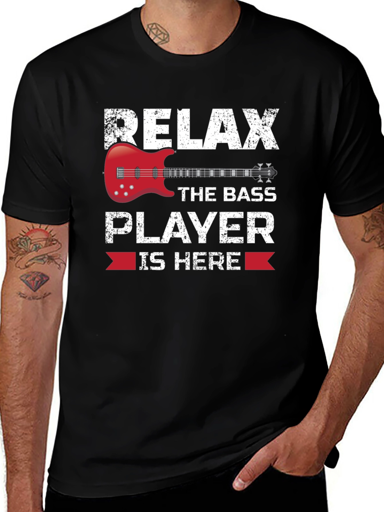 Variant 24 of Relax Bass Player T-Shirt - Musician Tee