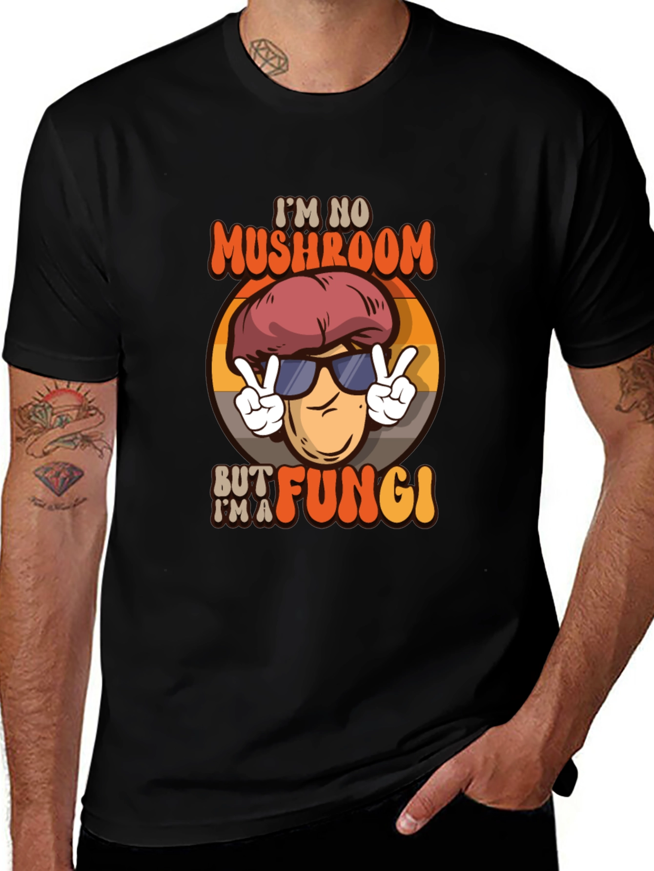 Variant 25 of Funny Mushroom T-Shirt - I'm No Mushroom, I'm A Fungi!