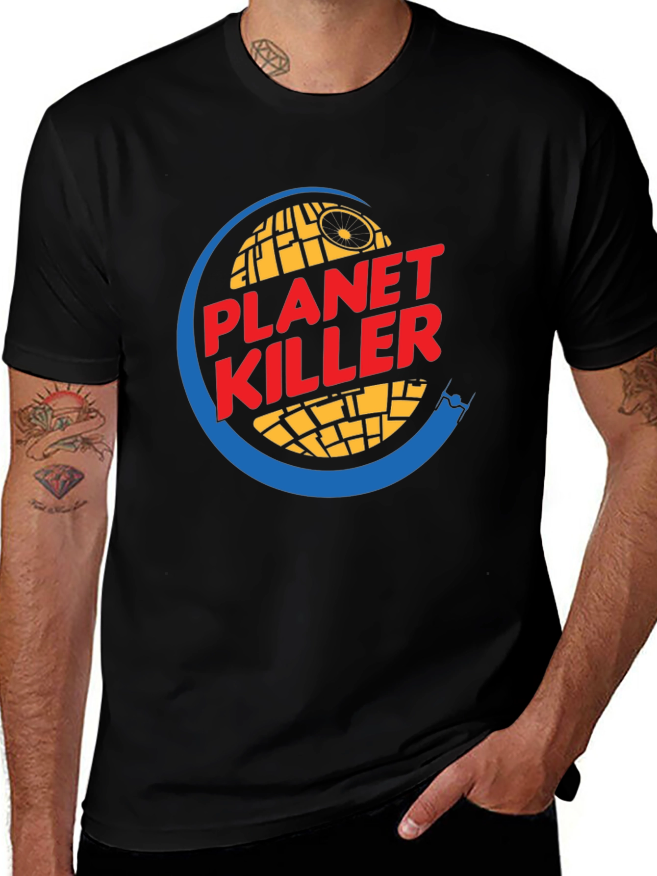 Variant 28 of Planet Killer Graphic T-Shirt - Black Cotton Tee