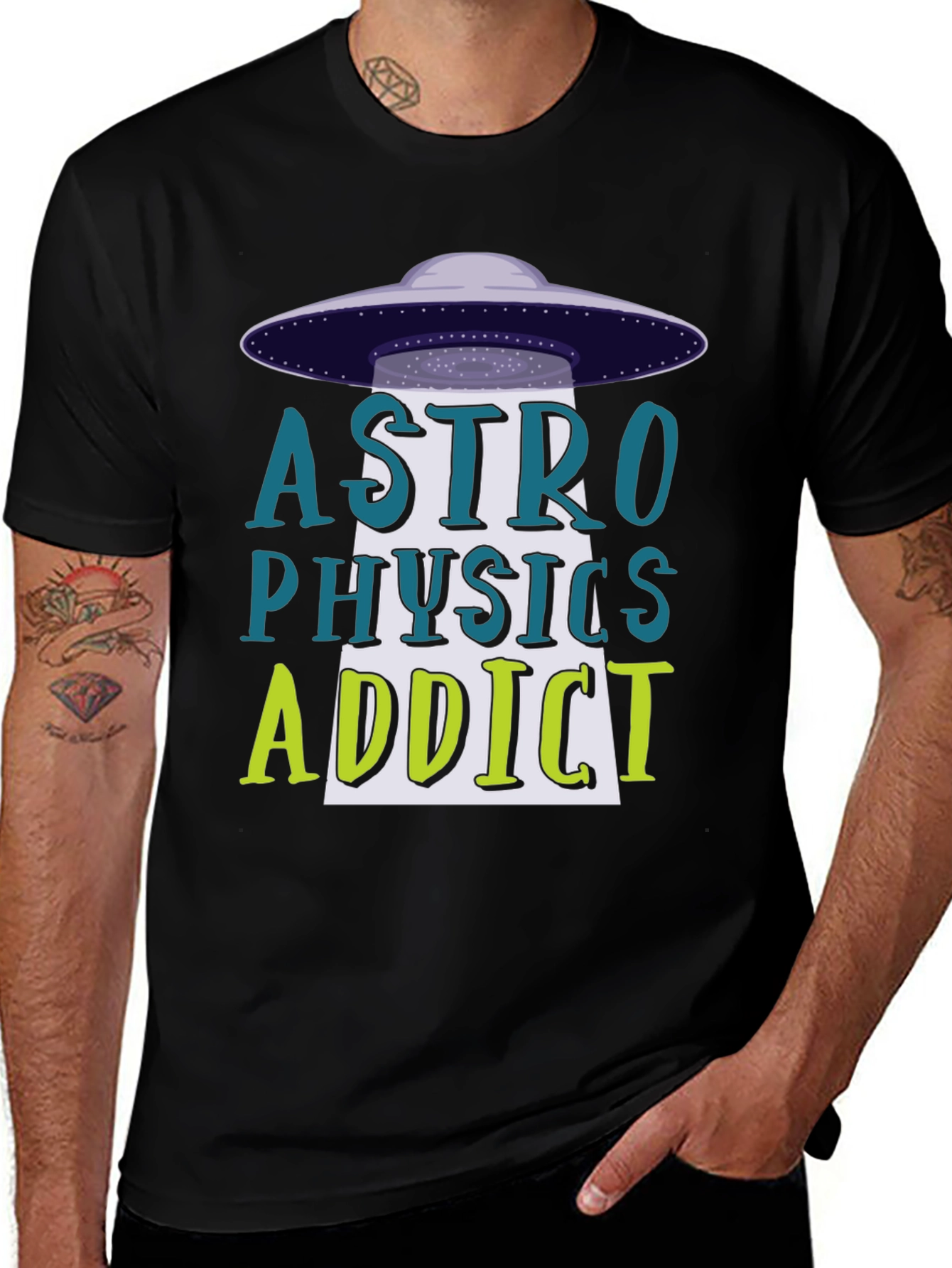 Astrophysics Addict T-Shirt UFO Design