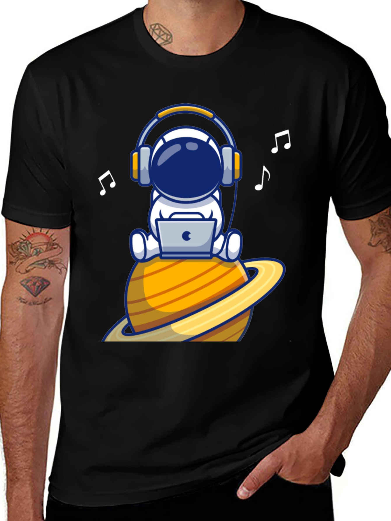 Astronaut DJ Graphic Tee - Space Tunes T-Shirt