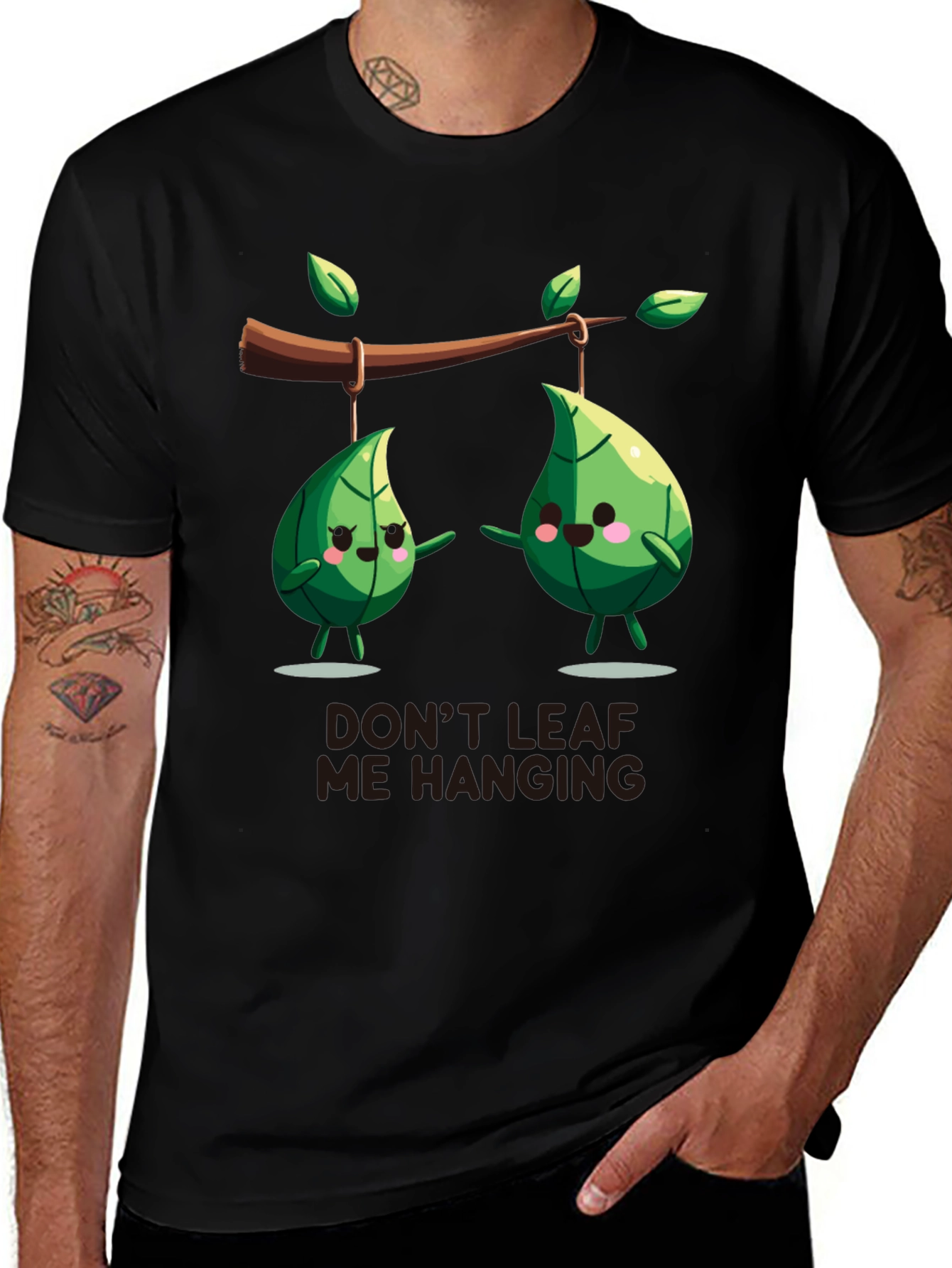 Variant 9 of Funny Don't Leaf Me Hanging Graphic T-Shirt