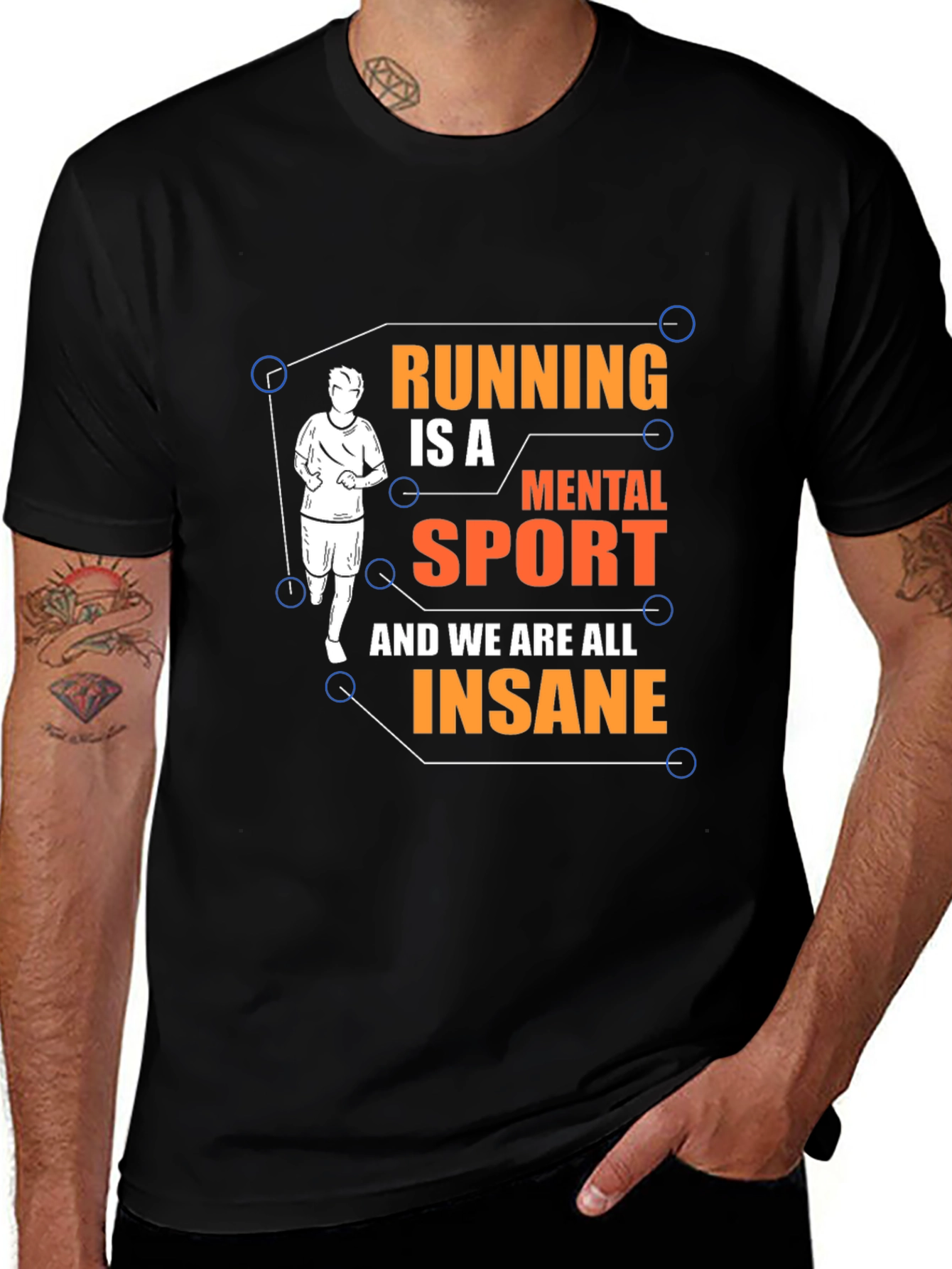 Variant 4 of Running is a Mental Sport Graphic Tee