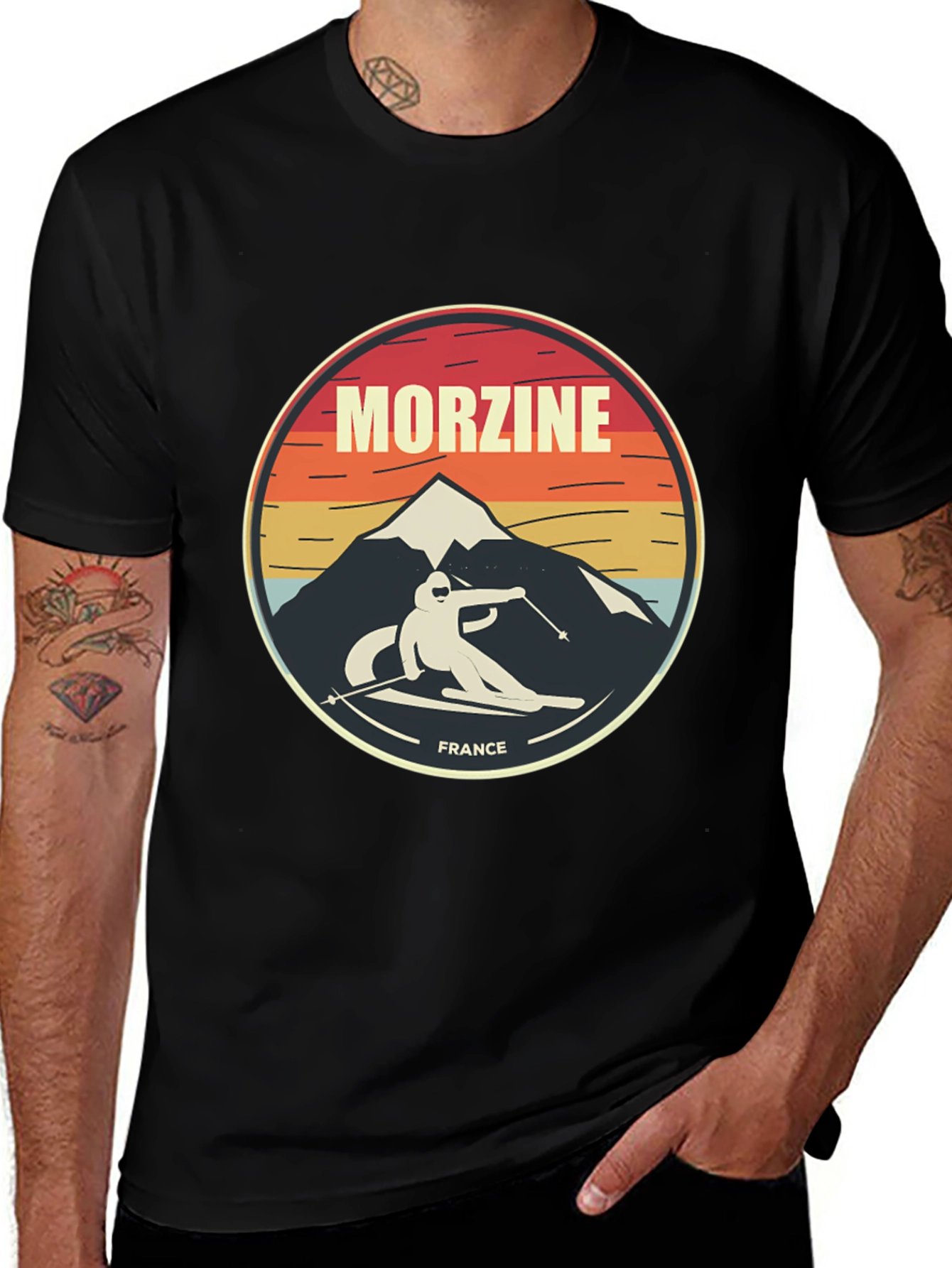 Variant 8 of Morzine France Skiing T-Shirt