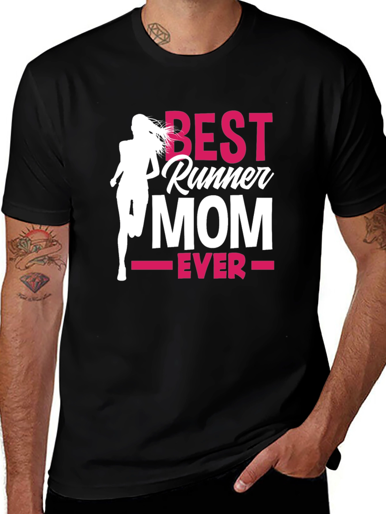 Variant 21 of Best Runner Mom Ever Black T-Shirt