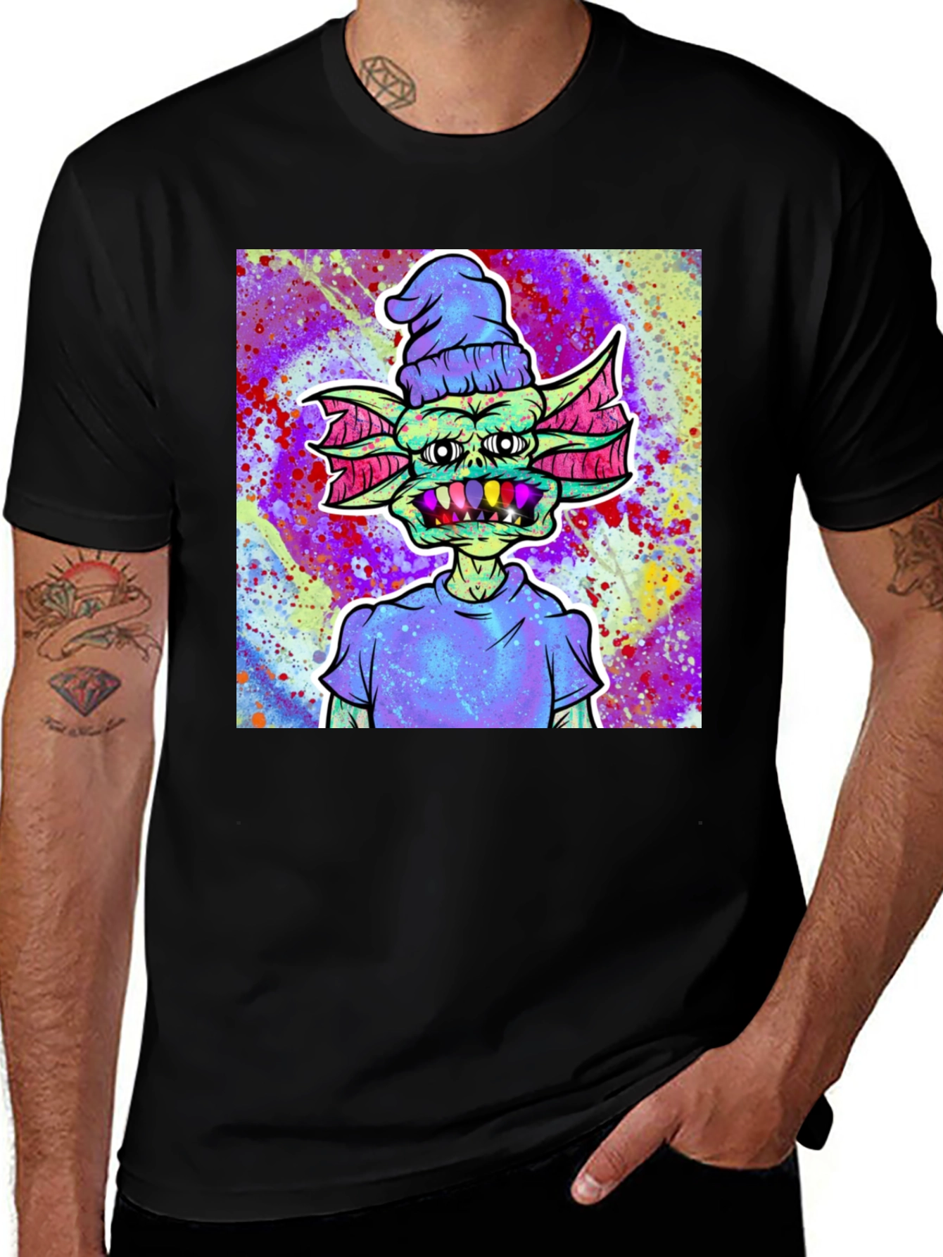 Variant 2 of Monster Graphic Tee - Unique and Colorful Design