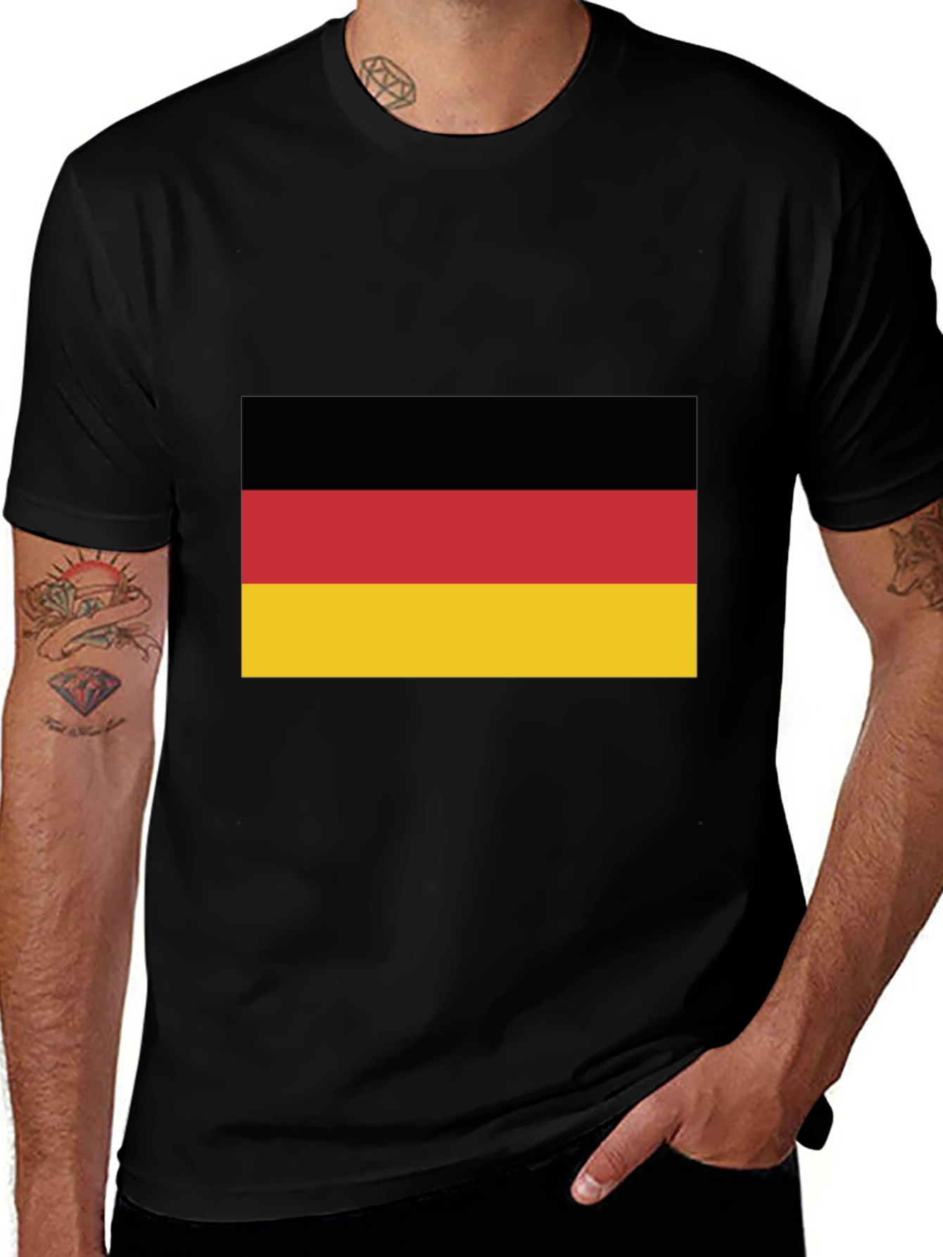 Variant 29 of Germany Flag Graphic Tee - Black T-Shirt