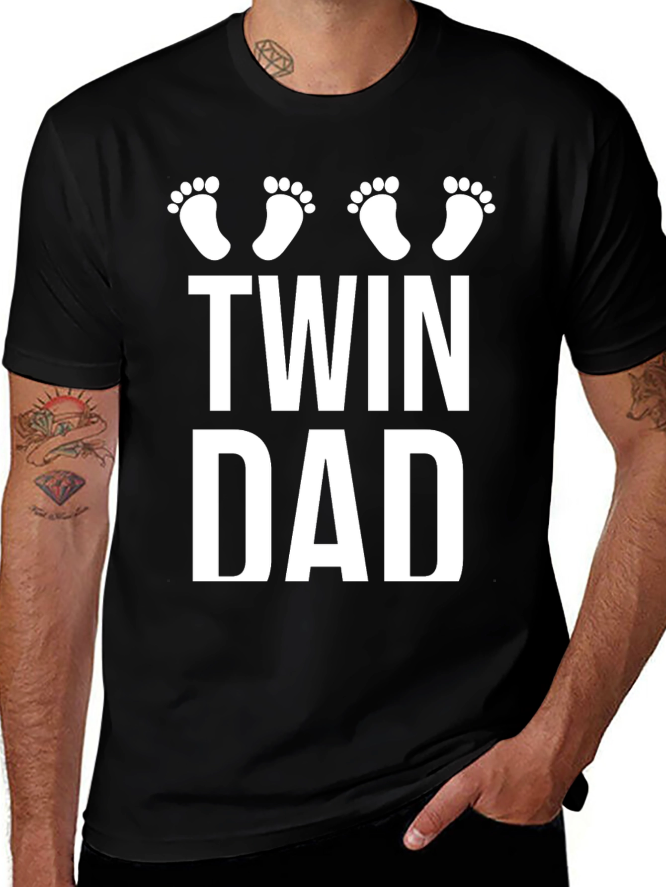 Variant 16 of Twin Dad Black T-Shirt