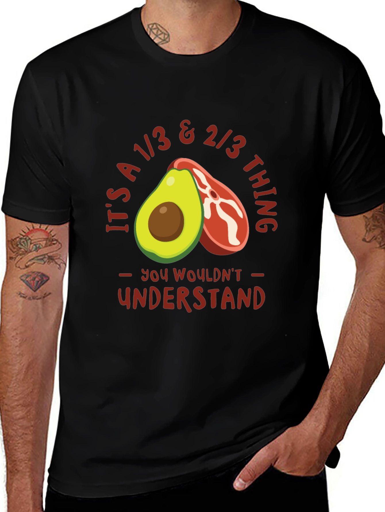 Variant 11 of Avocado and Steak T-Shirt: You Wouldn't Understand