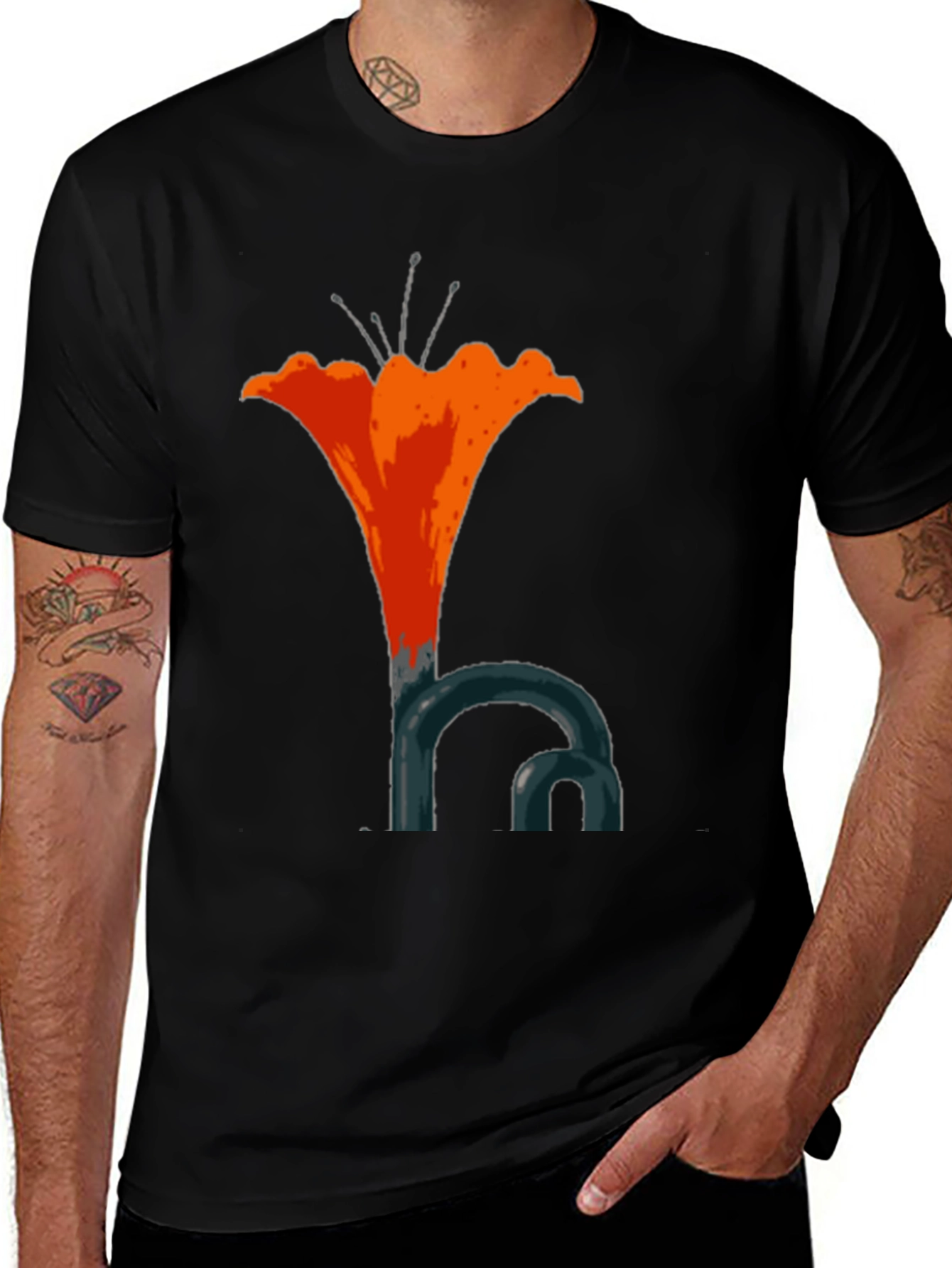 Variant 27 of Modern Floral T-Shirt - Unique Artistic Design