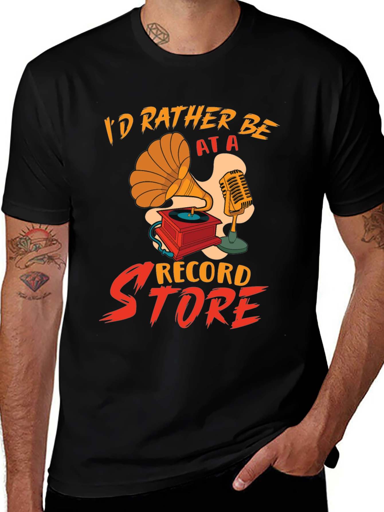 Variant 23 of I'd Rather Be At A Record Store T-Shirt