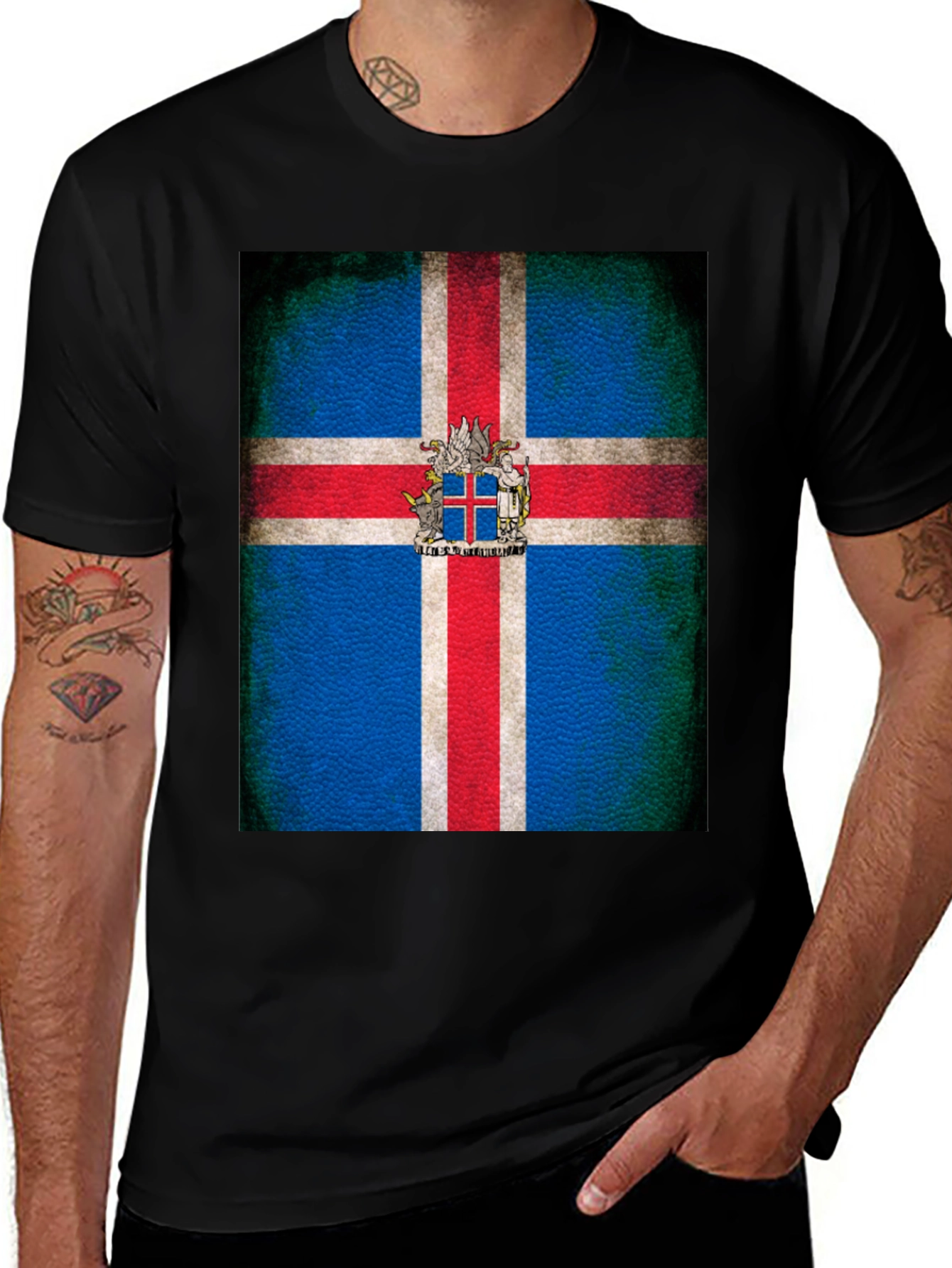 Iceland Flag T-Shirt - Grunge Icelandic Pride Tee