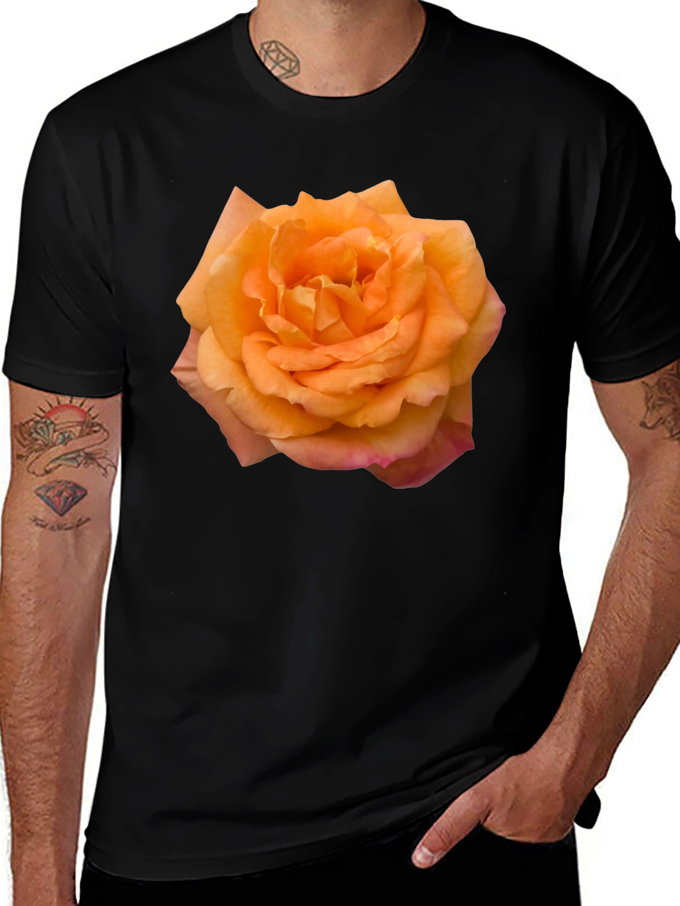 Variant 29 of Rose Graphic T-Shirt - Floral Design Tee