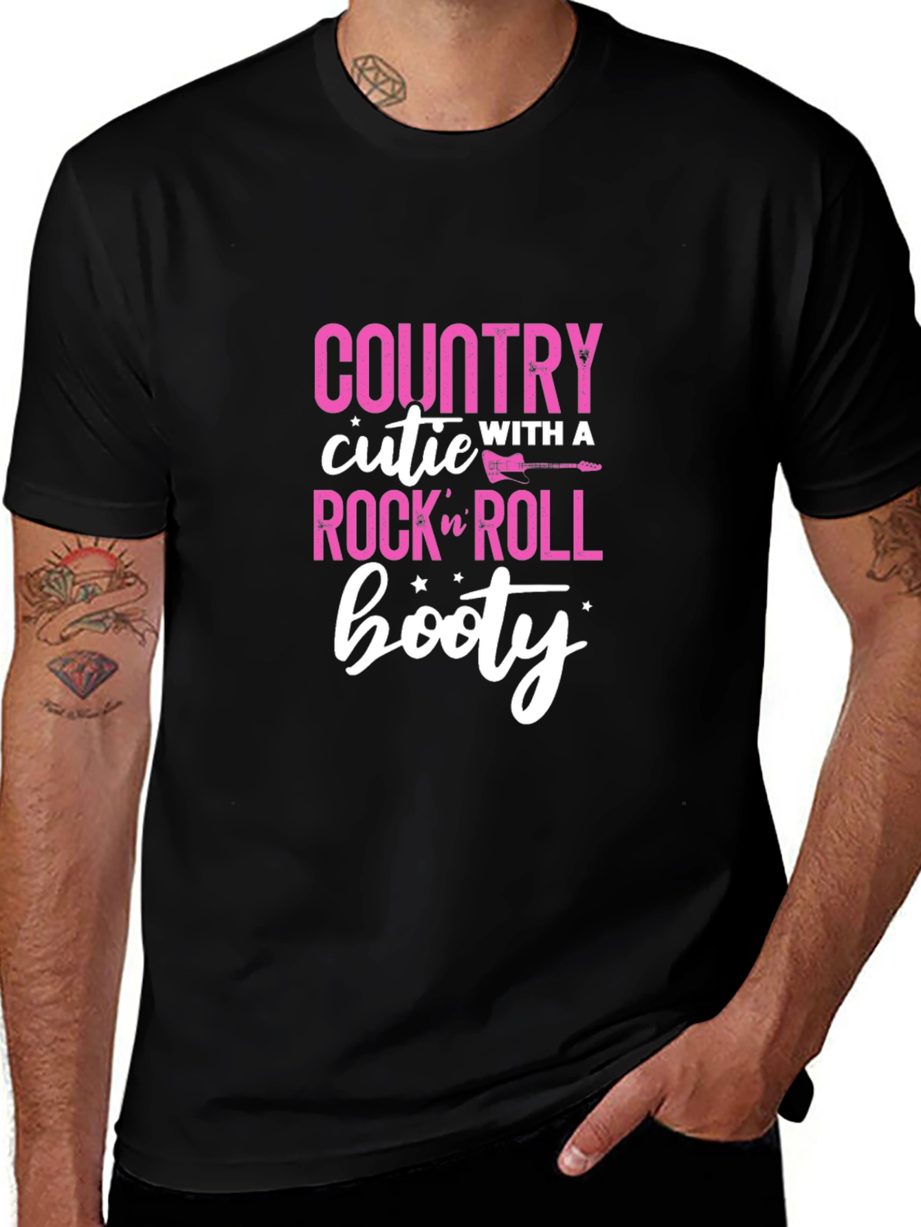Variant 25 of Country Cutie Rock 'n Roll Booty Black Tee
