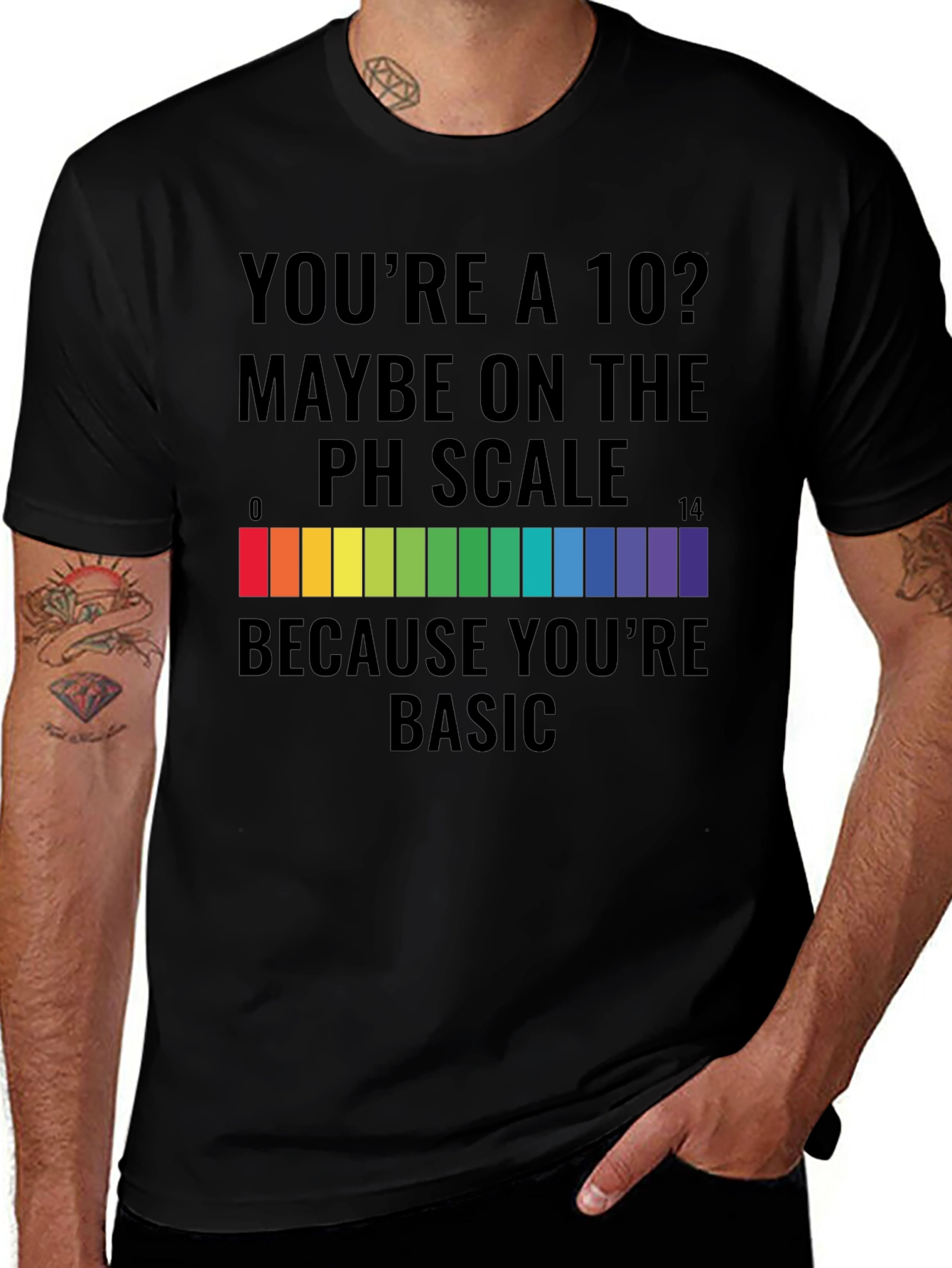 Variant 30 of Basic pH Scale Humor T-Shirt