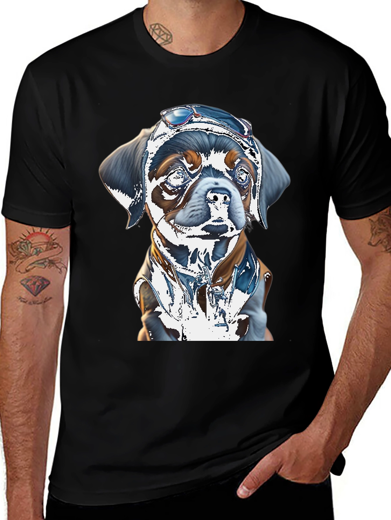 Variant 22 of Aviator Dog Graphic Tee - Unique & Stylish