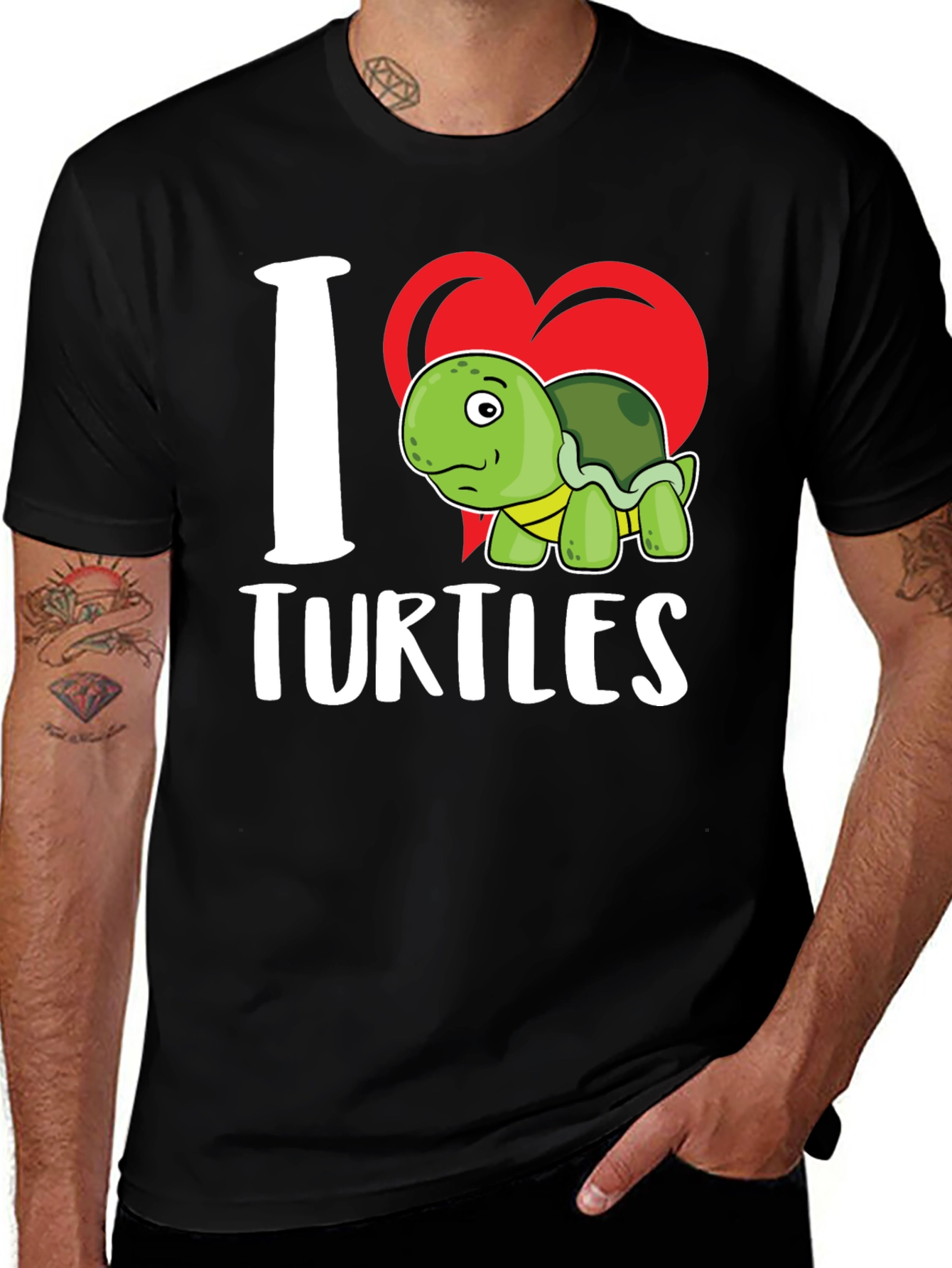 Variant 16 of I Heart Turtles Graphic T-Shirt