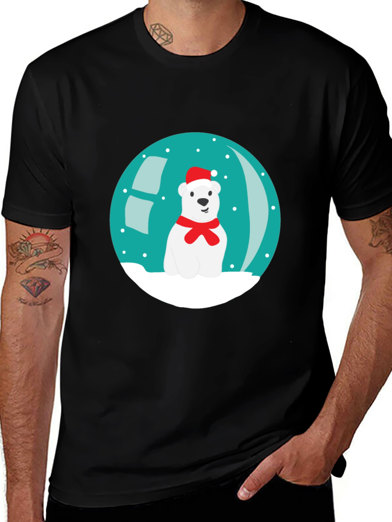 Variant 7 of Festive Polar Bear T-Shirt