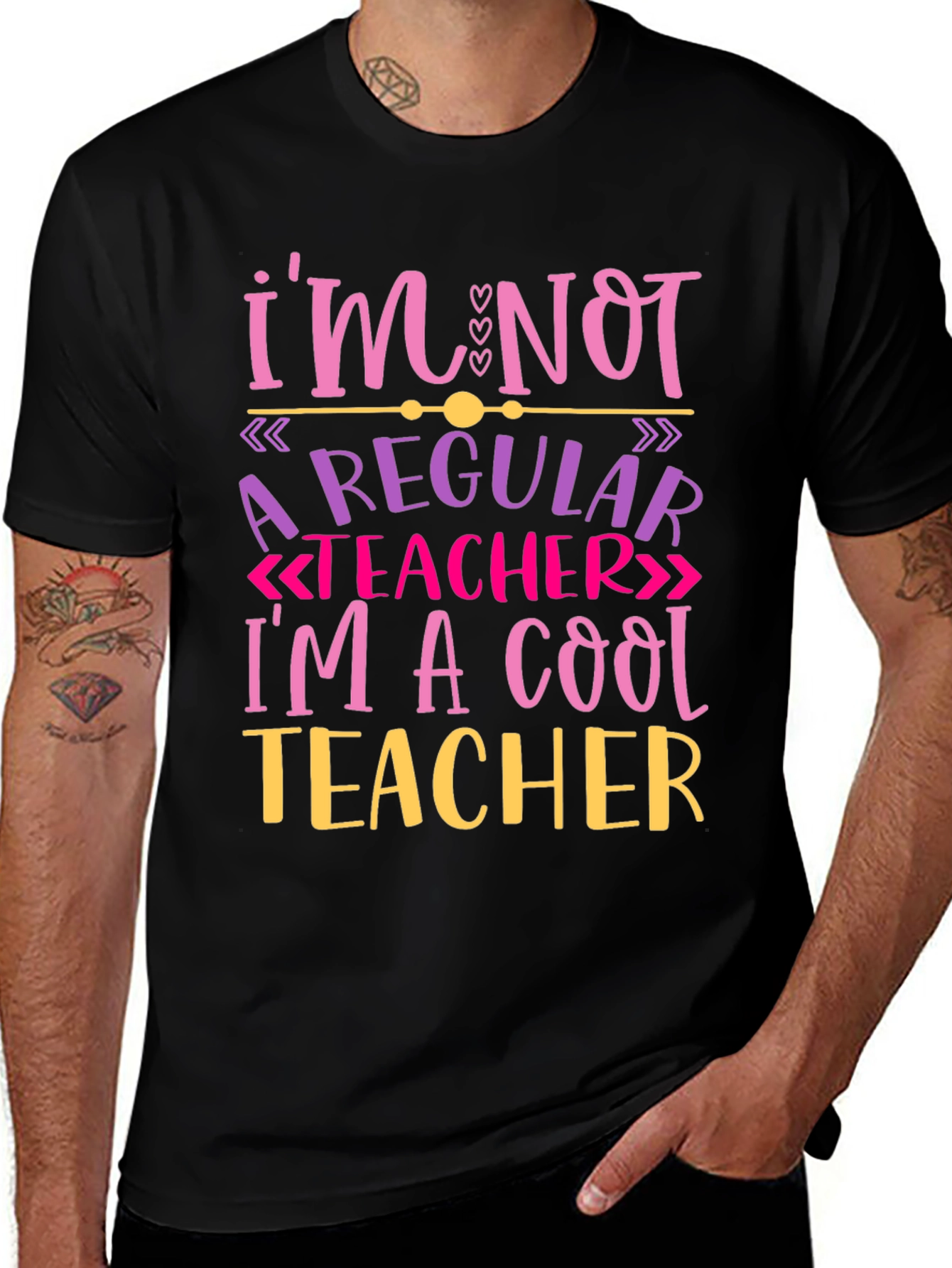 Variant 23 of Cool Teacher Graphic Tee - Novelty T-Shirt