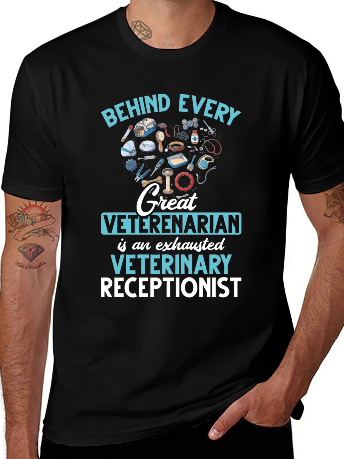 Variant 20 of Veterinarian Receptionist Graphic T-Shirt