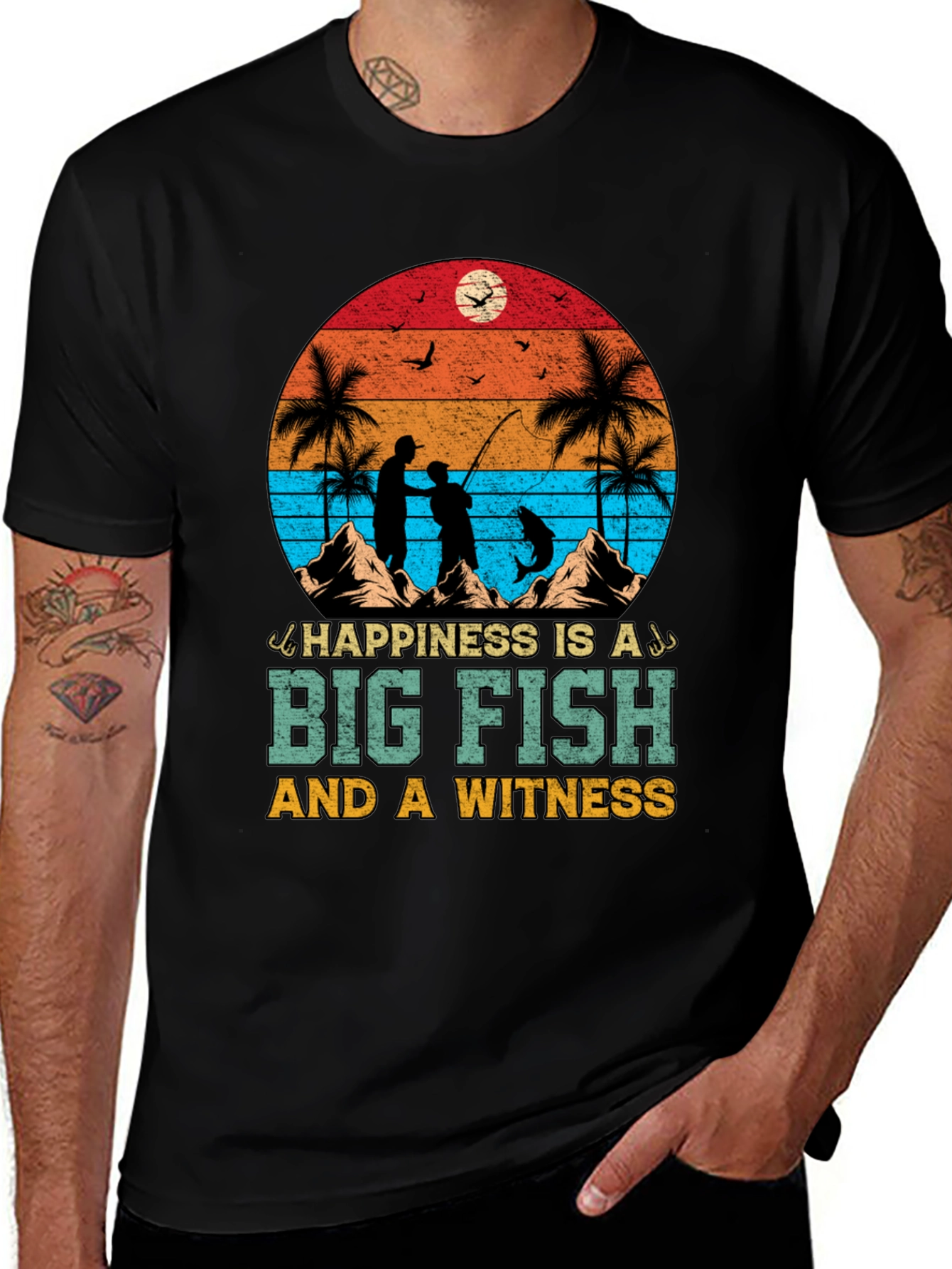 Variant 13 of Happiness is a Big Fish T-Shirt
