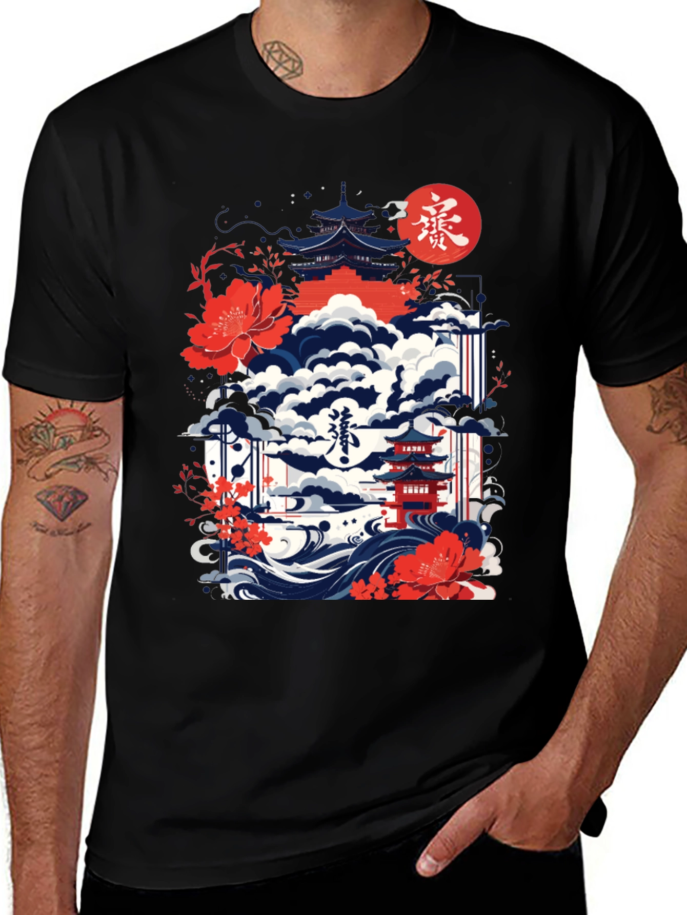 Japanese-Themed Graphic Tee