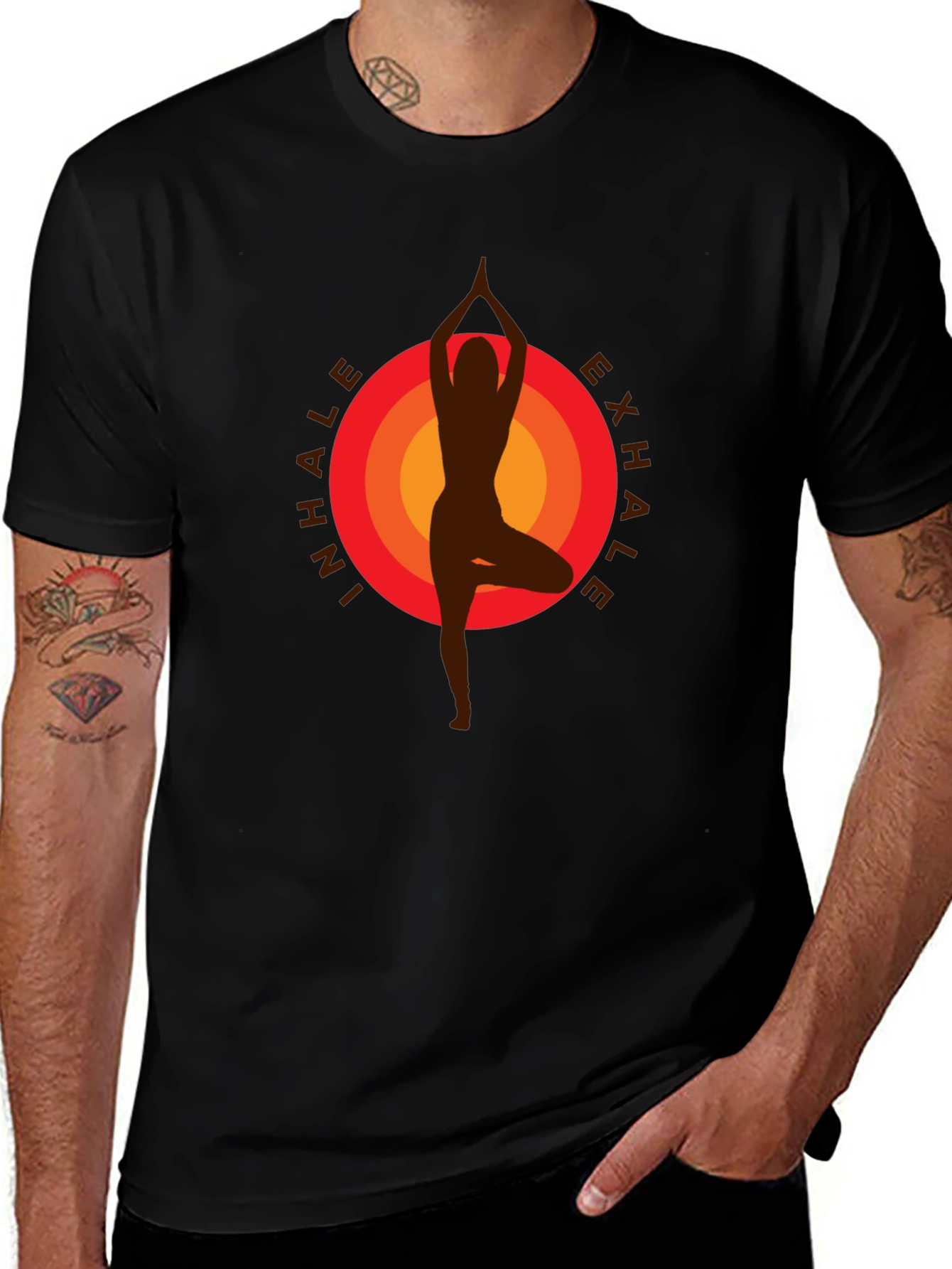 Variant 24 of Yoga Silhouette Graphic T-Shirt