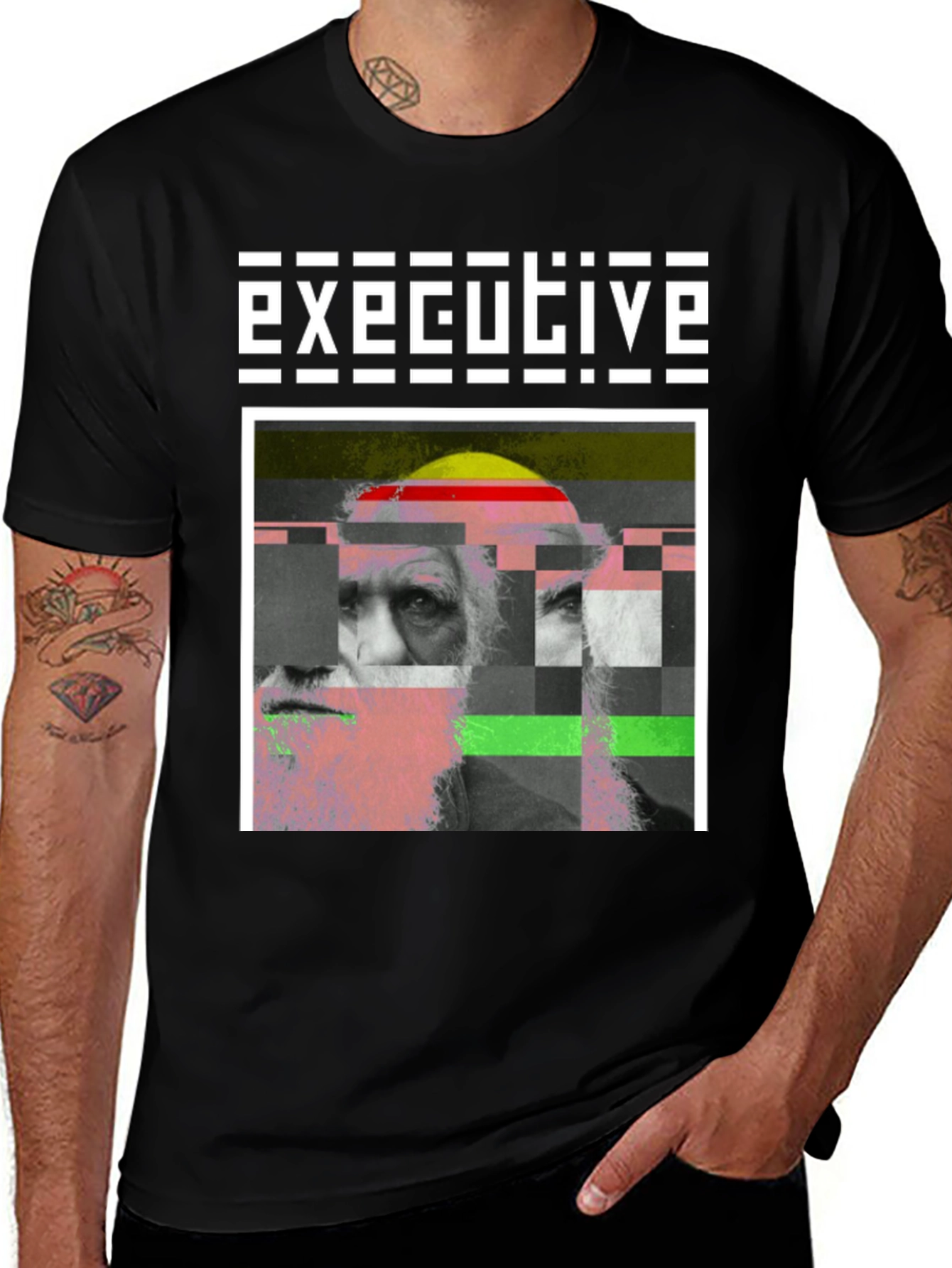Variant 29 of Executive Graphic T-Shirt - Artistic Portrait Tee