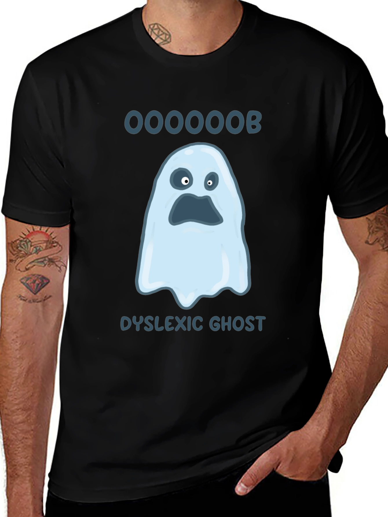Variant 11 of Dyslexic Ghost T-Shirt - Ooooooob!