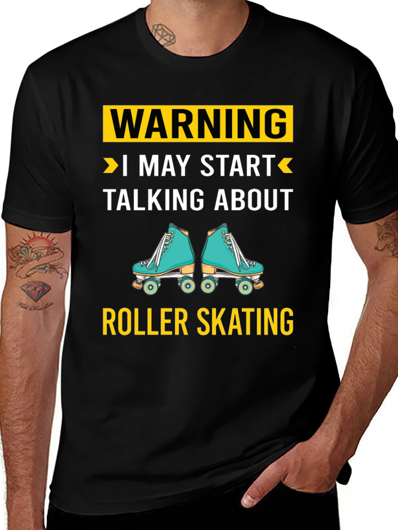 Variant 9 of Roller Skating T-Shirt - Warning: May Start Talking About It!