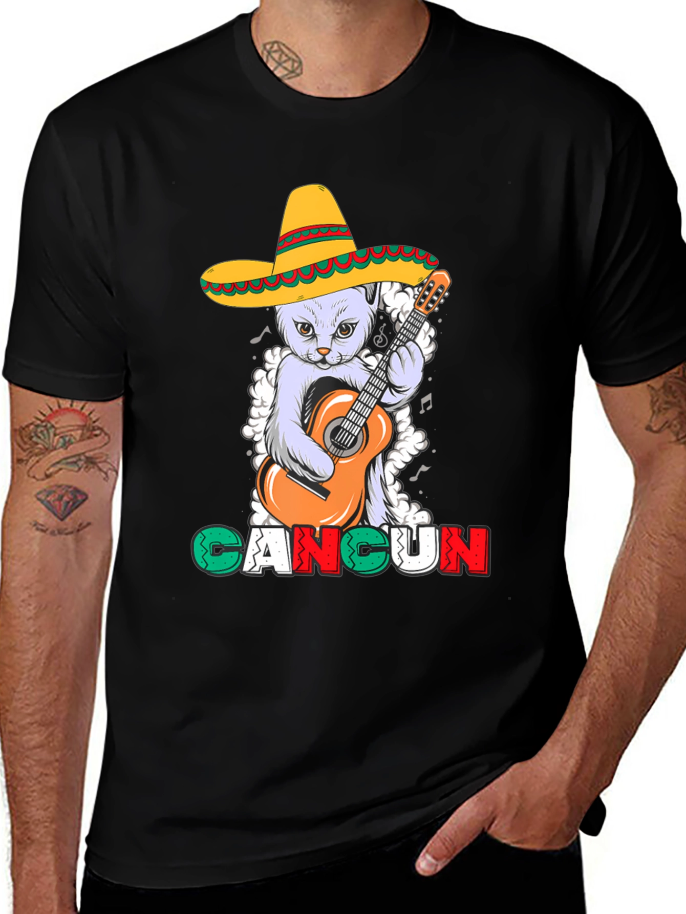 Cancun Cat Mariachi T-Shirt