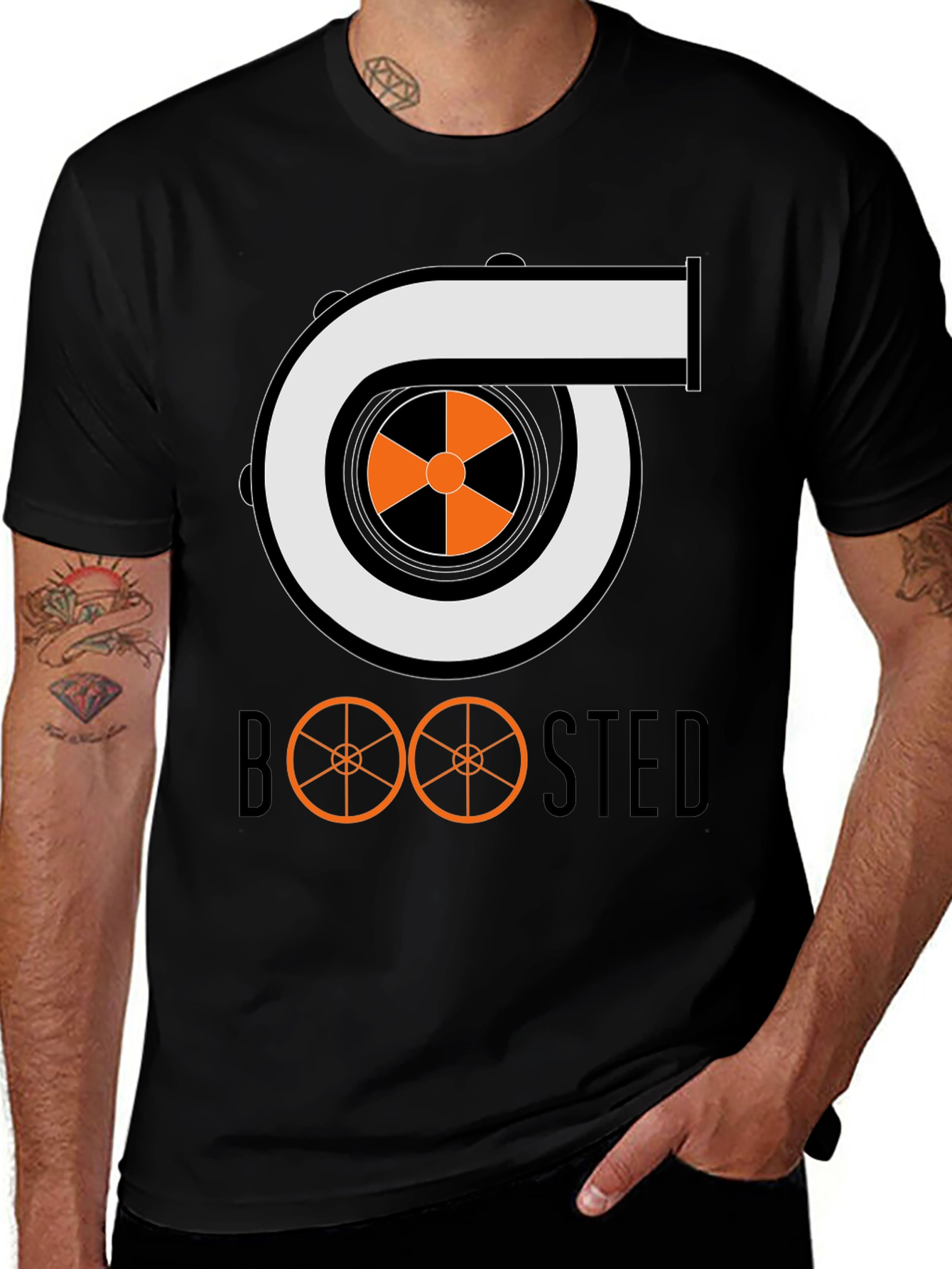 Variant 28 of Boosted Turbo T-Shirt - Black Graphic Tee