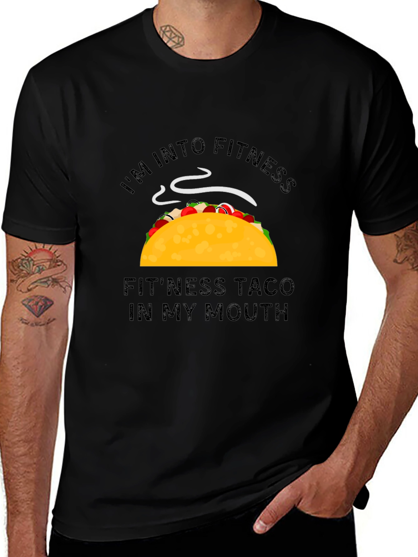 Variant 17 of Funny Taco Fitness Graphic T-Shirt